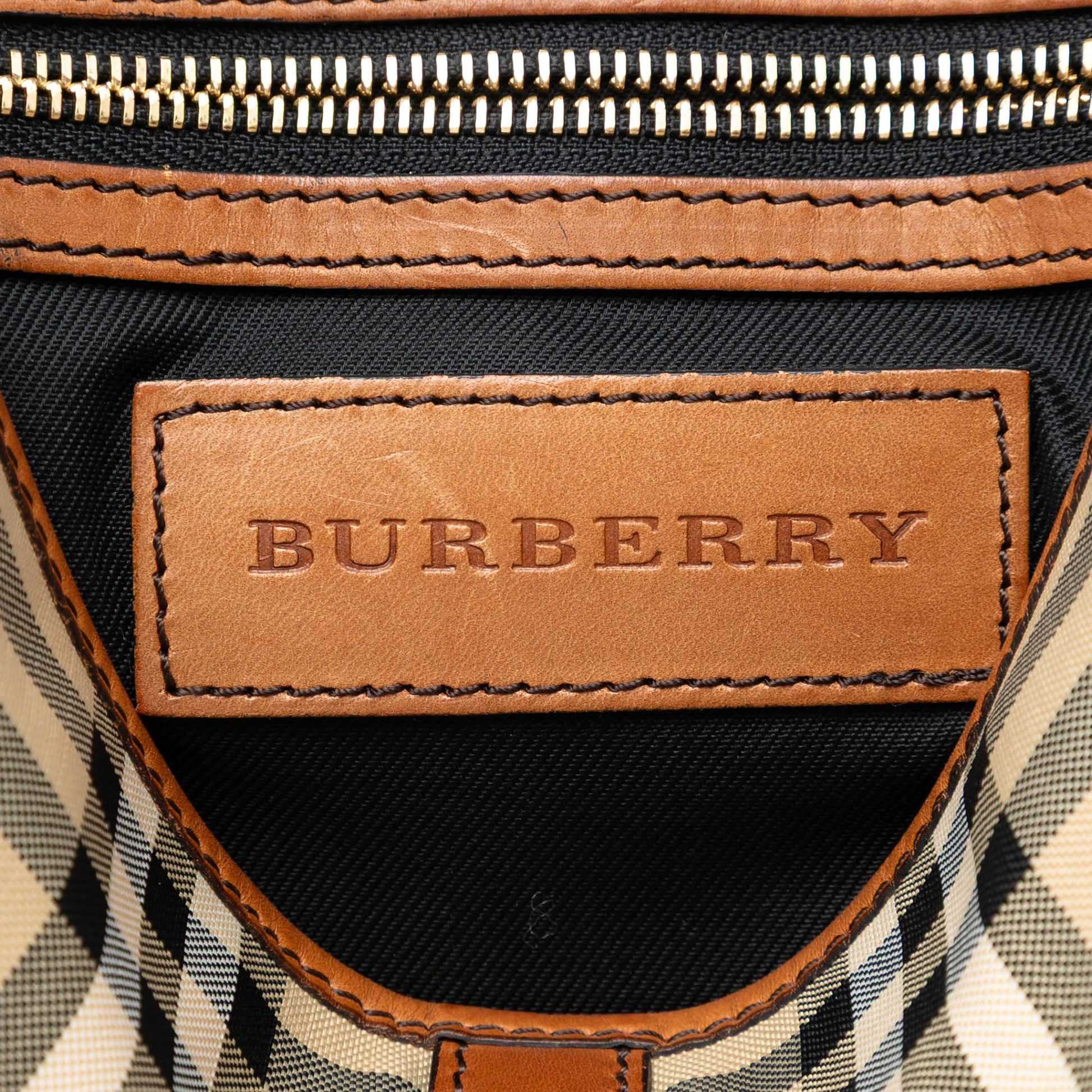 Haymarket Check Nylon Messenger Bag