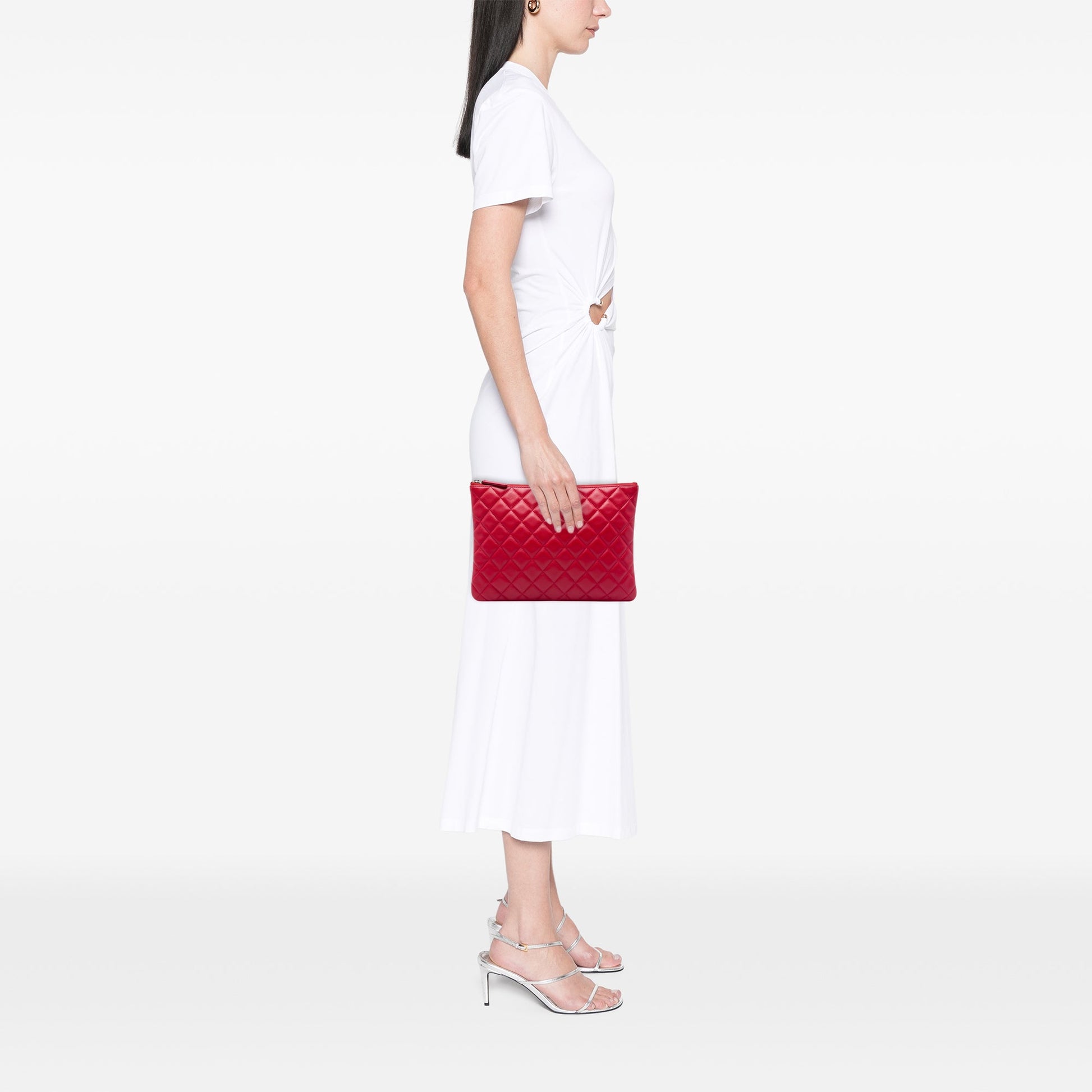 Chanel Medium Quilted Lambskin O Case Clutch