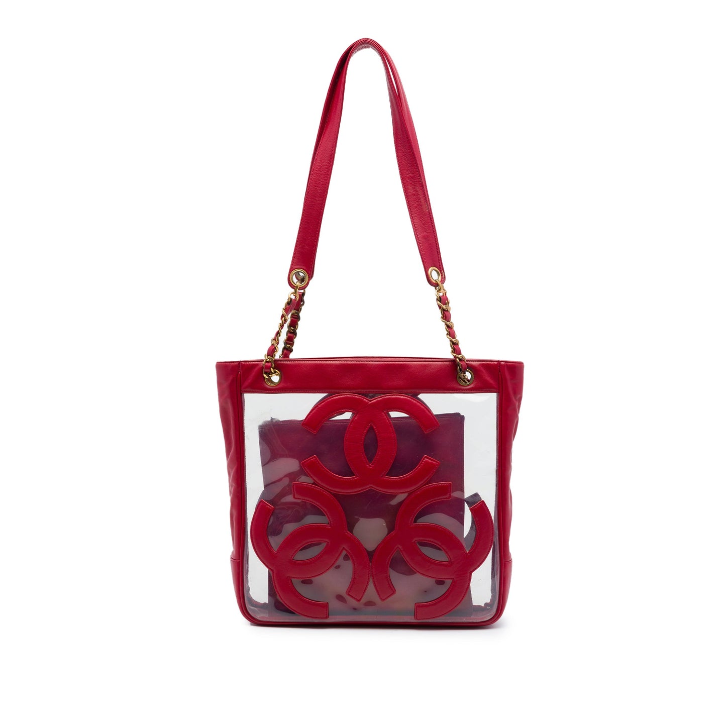 Chanel Triple CC Vinyl and Lambskin Tote