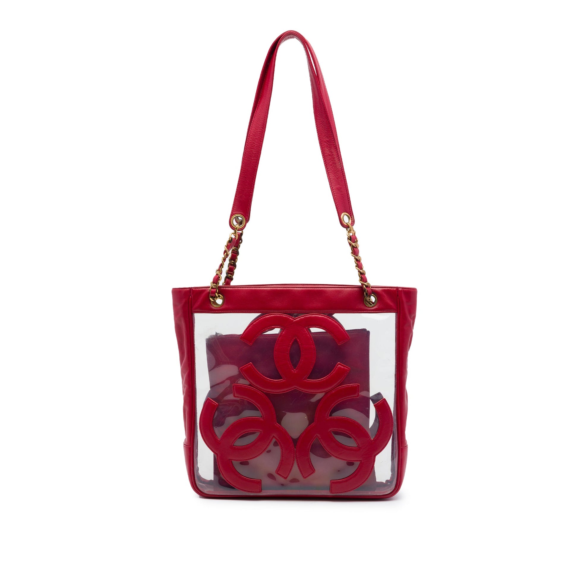 Chanel Triple CC Vinyl and Lambskin Tote