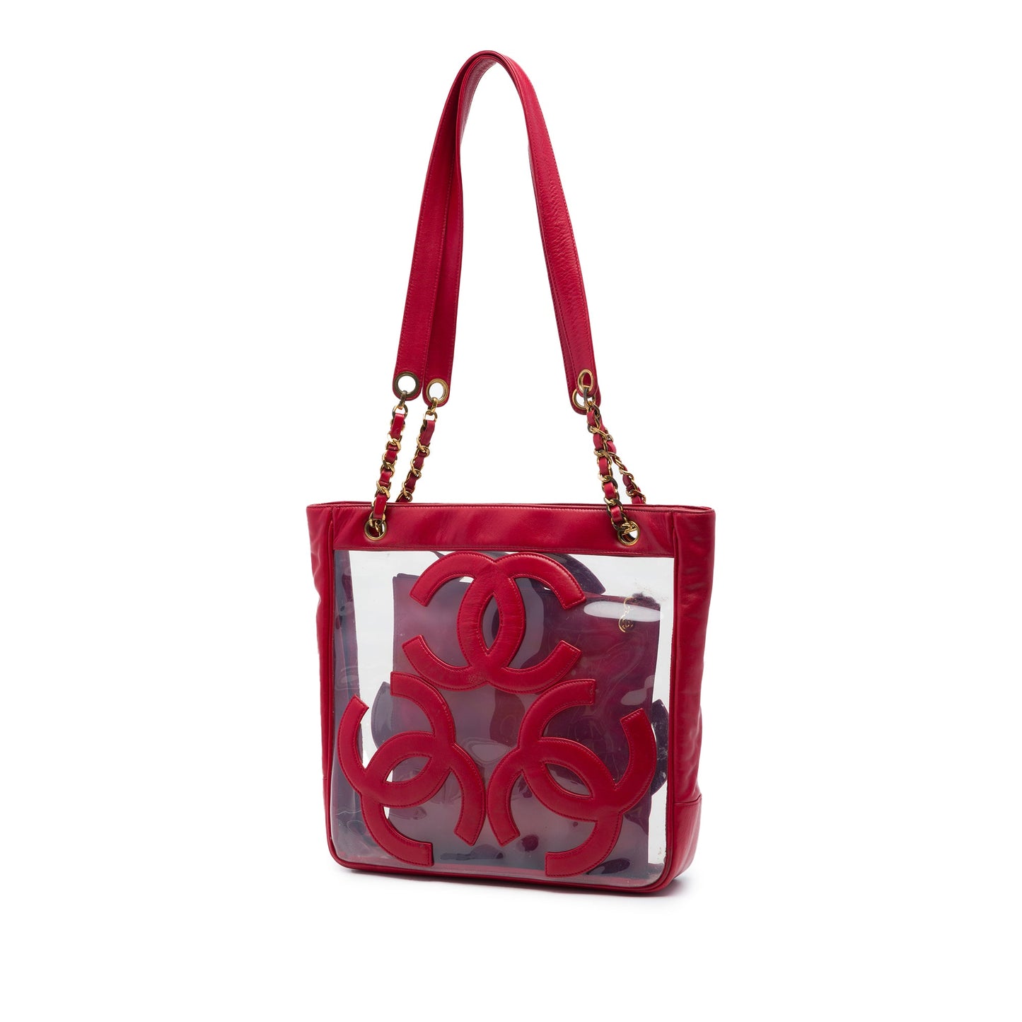 Chanel Triple CC Vinyl and Lambskin Tote
