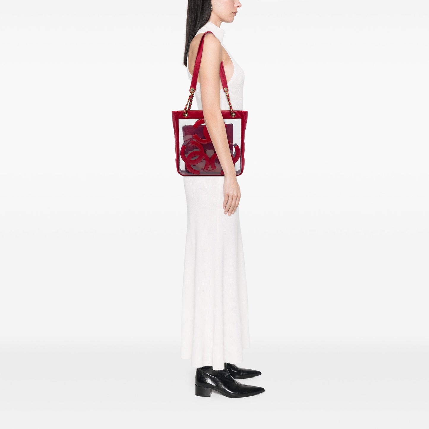 Chanel Triple CC Vinyl and Lambskin Tote