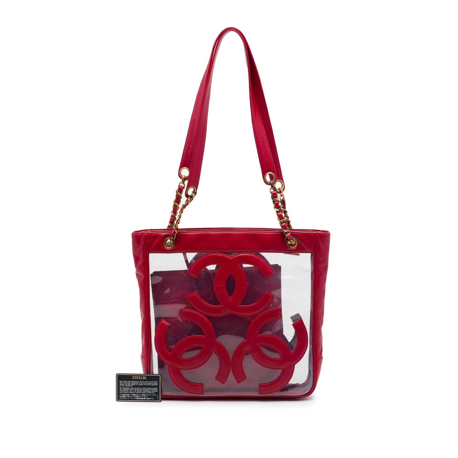 Chanel Triple CC Vinyl and Lambskin Tote