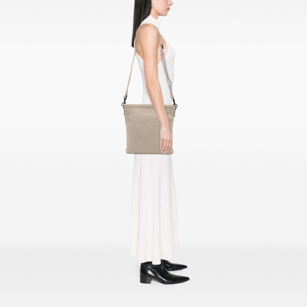 Bottega Veneta Nappa Intrecciato VN Crossbody — Brown