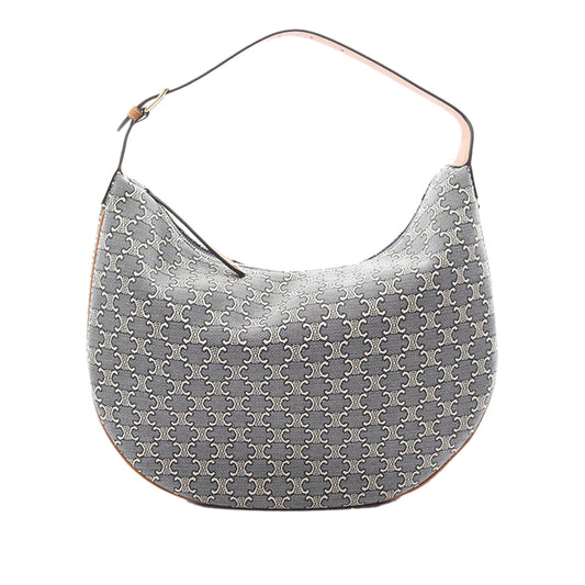 Celine Large Canvas Triomphe Lulu Shoulder Bag