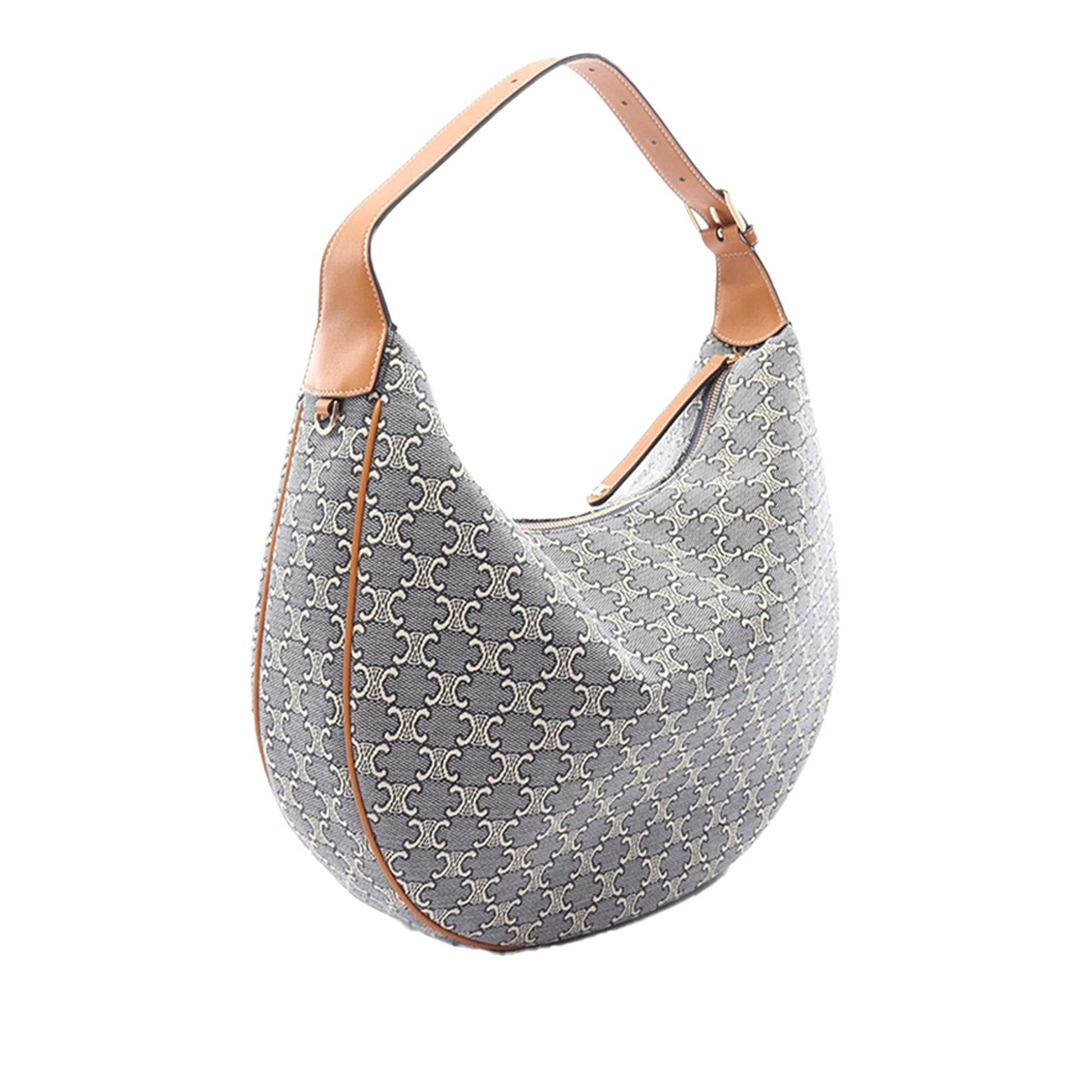 Celine Large Canvas Triomphe Lulu Shoulder Bag
