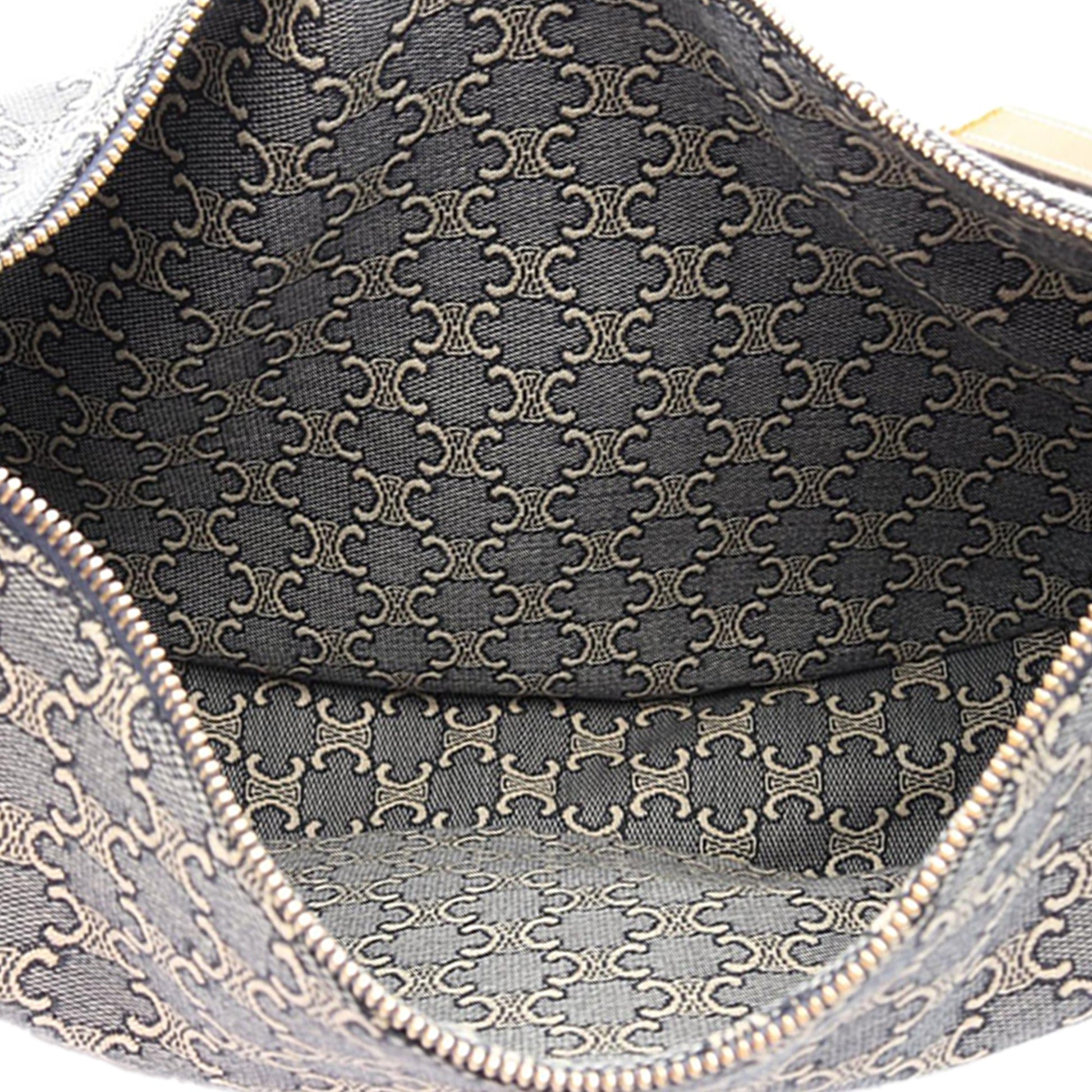 Celine Large Canvas Triomphe Lulu Shoulder Bag