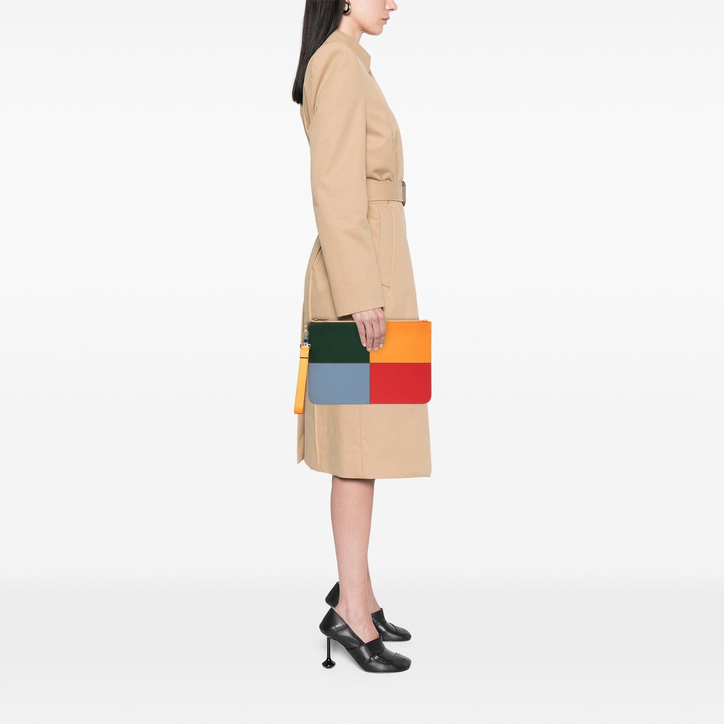 Burberry Leather Colorblock Clutch