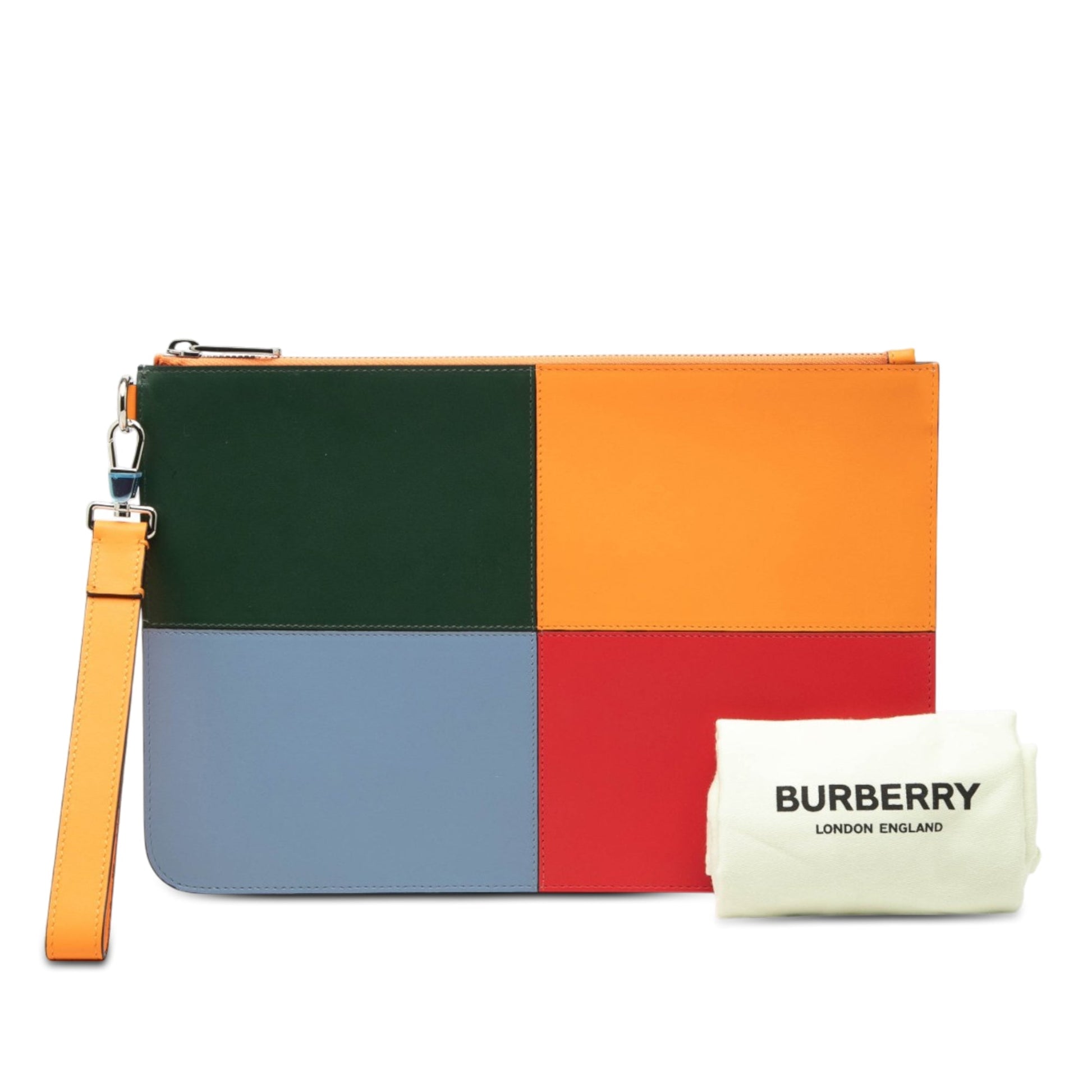 Burberry Leather Colorblock Clutch