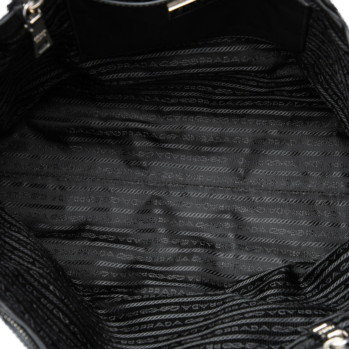 Prada Soft Calf Buckle Convertible Tote — Black