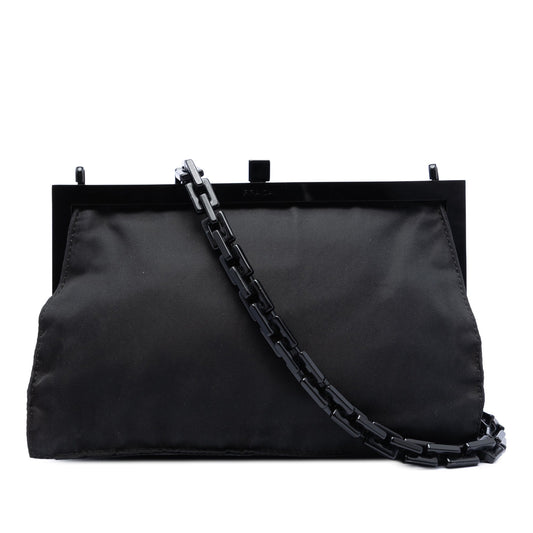 Prada Tessuto Kisslock Frame Chain Crossbody