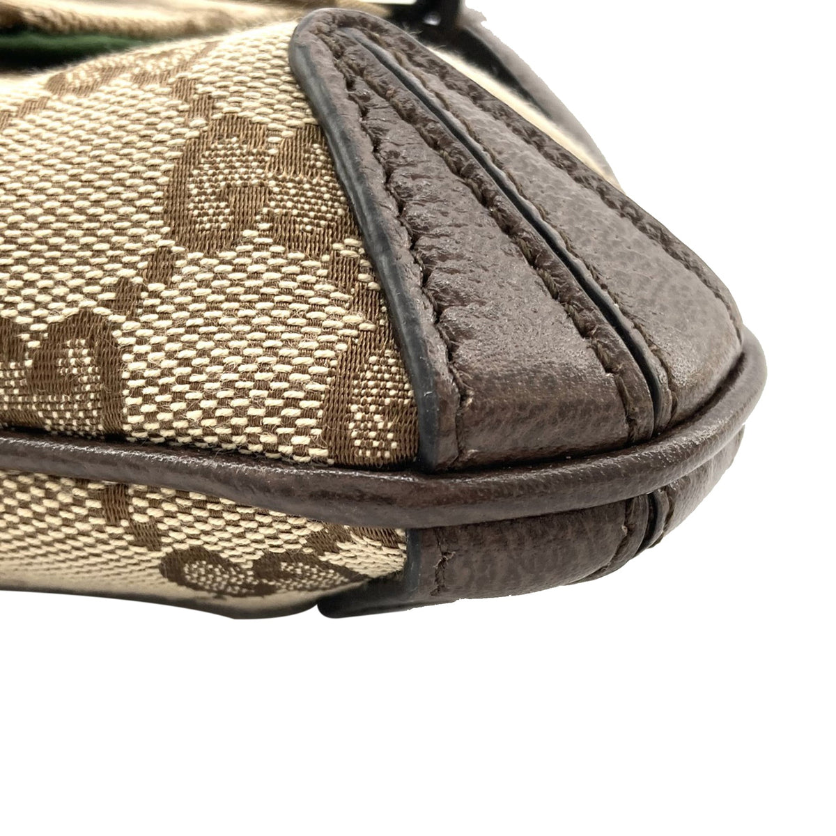 Gucci Small GG Canvas Horsebit Web Chain Satchel