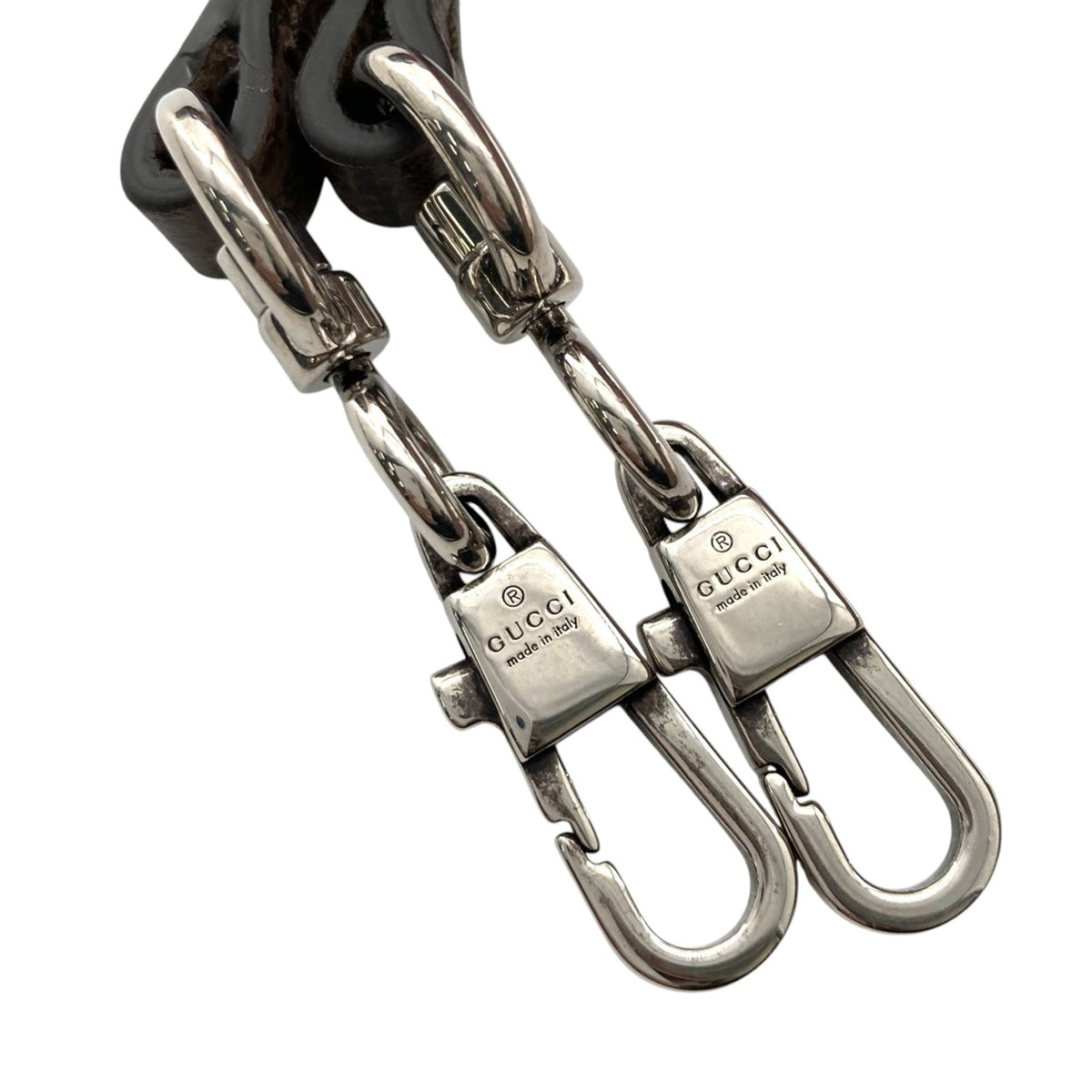 Gucci Small GG Canvas Horsebit Web Chain Satchel