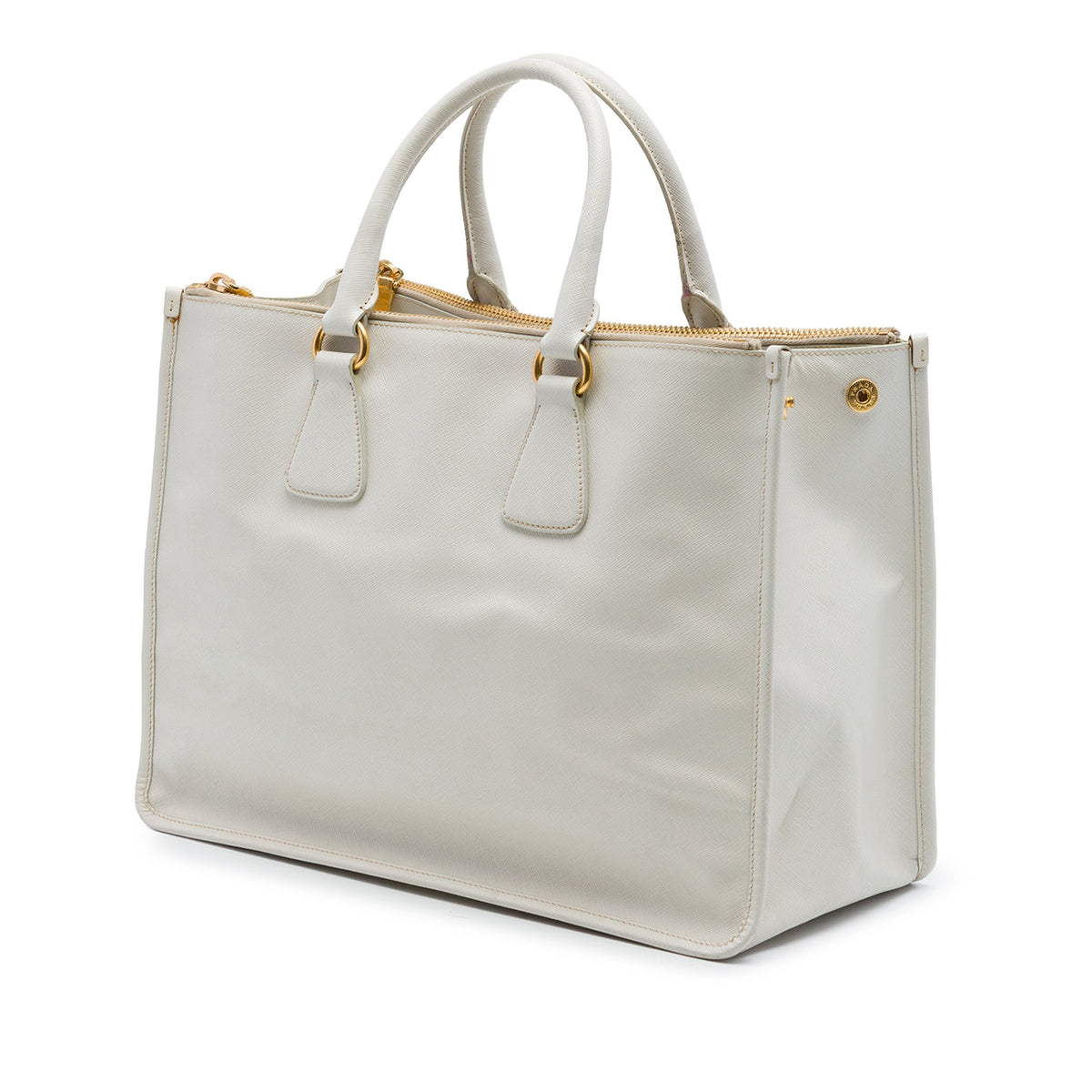 Prada Saffiano Lux Double Zip Satchel