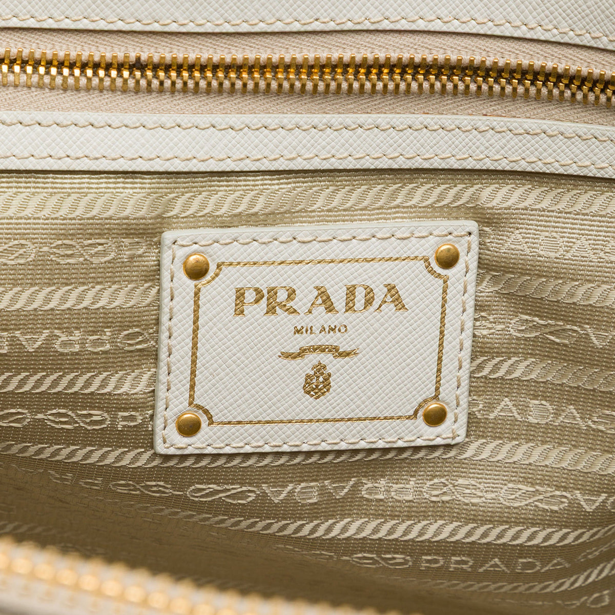 Prada Saffiano Lux Double Zip Satchel