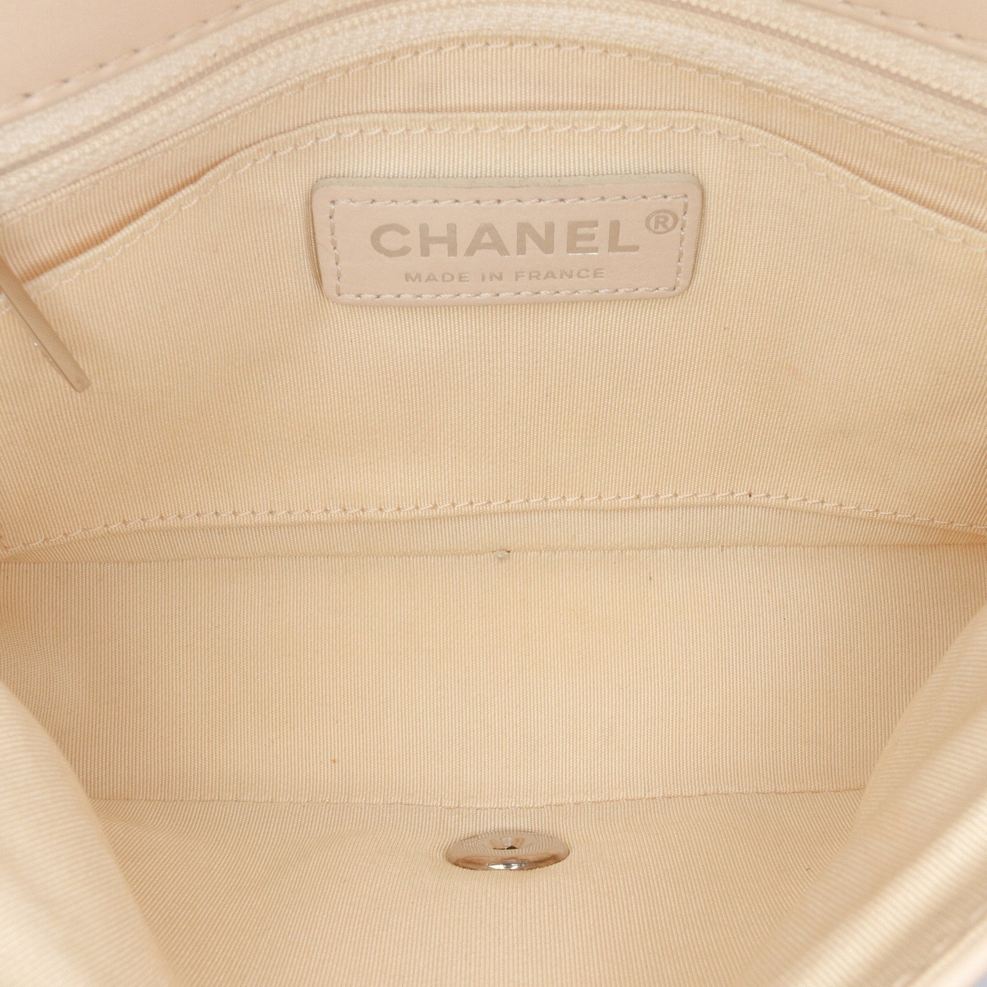 Chanel Quilted Calfskin Chain Embossed Flap