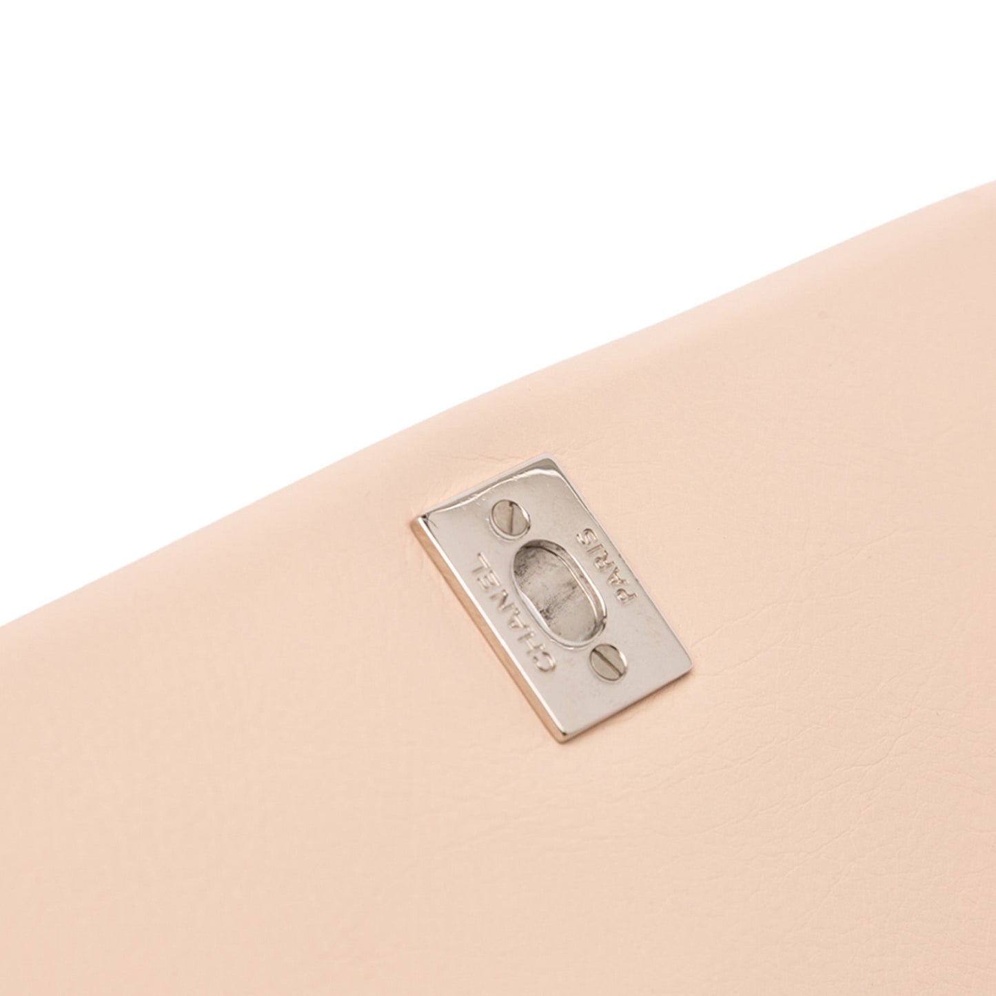 Chanel Quilted Calfskin Chain Embossed Flap