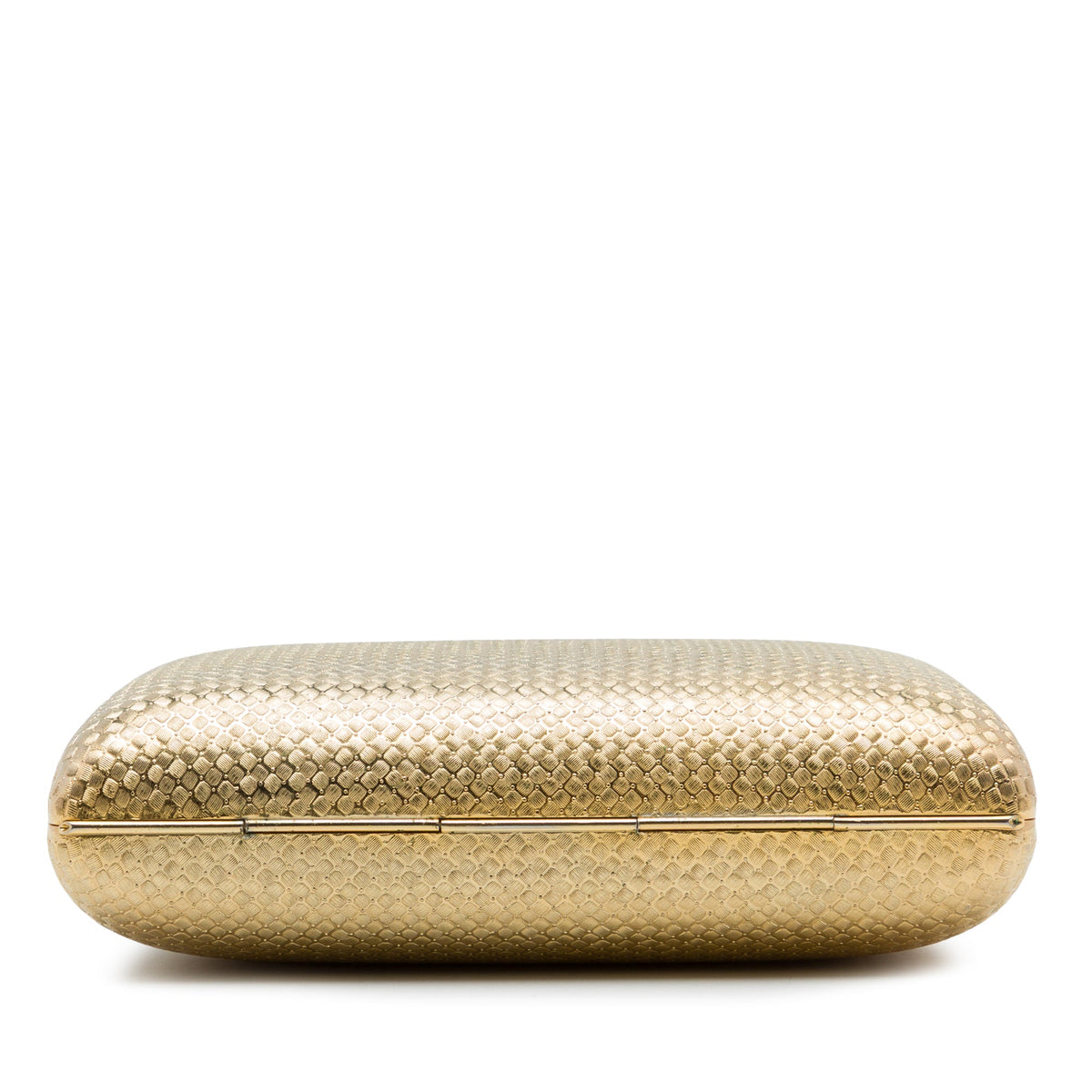 Gucci Brass Minaudiere Clutch on Chain — Gold