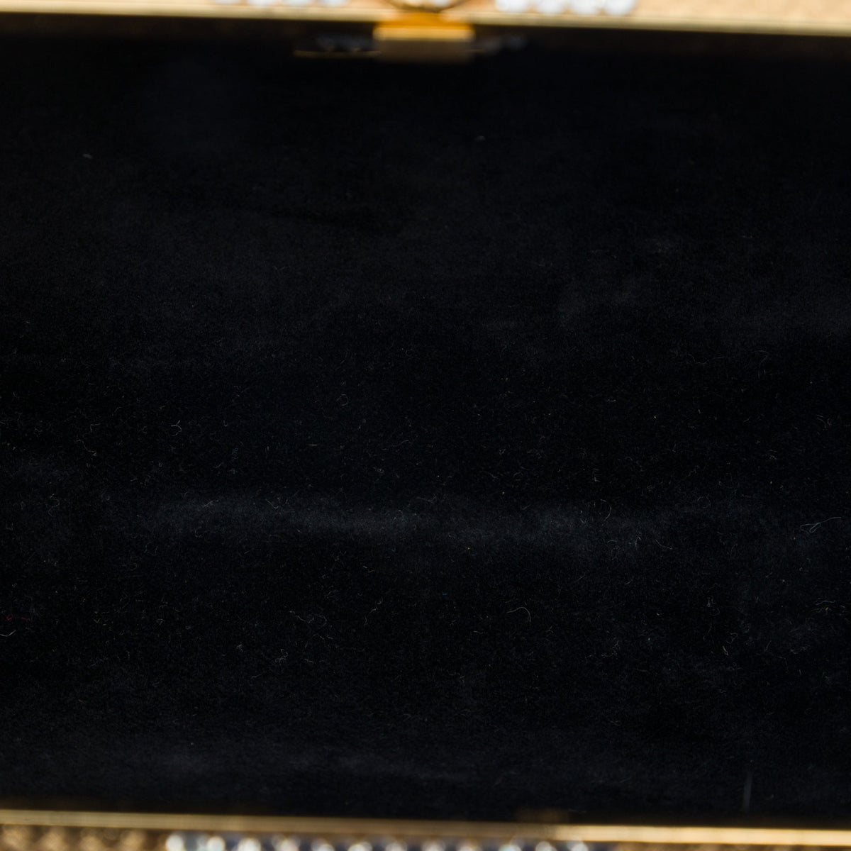 Gucci Brass Minaudiere Clutch on Chain — Gold