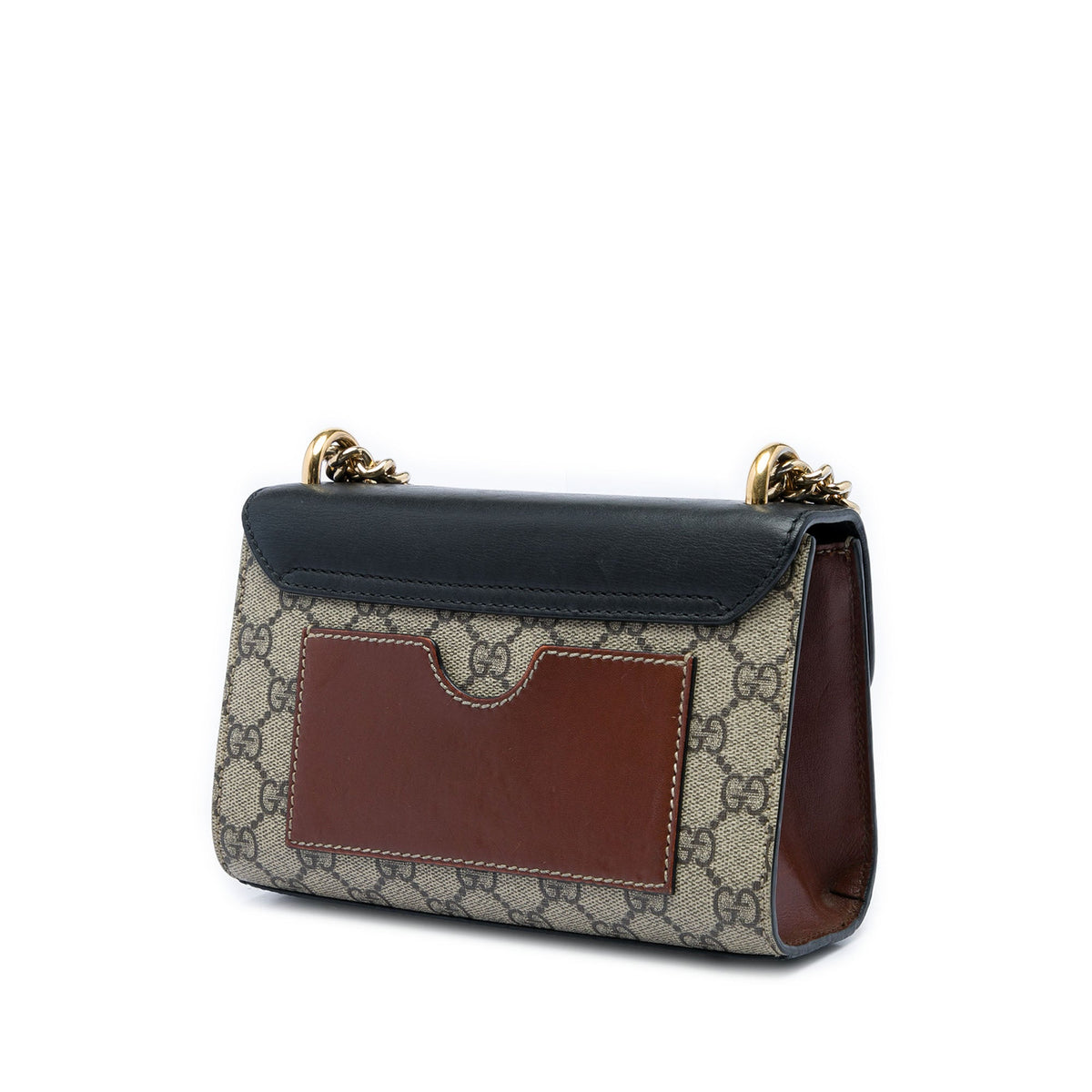 Gucci Small GG Supreme Padlock Crossbody — Beige
