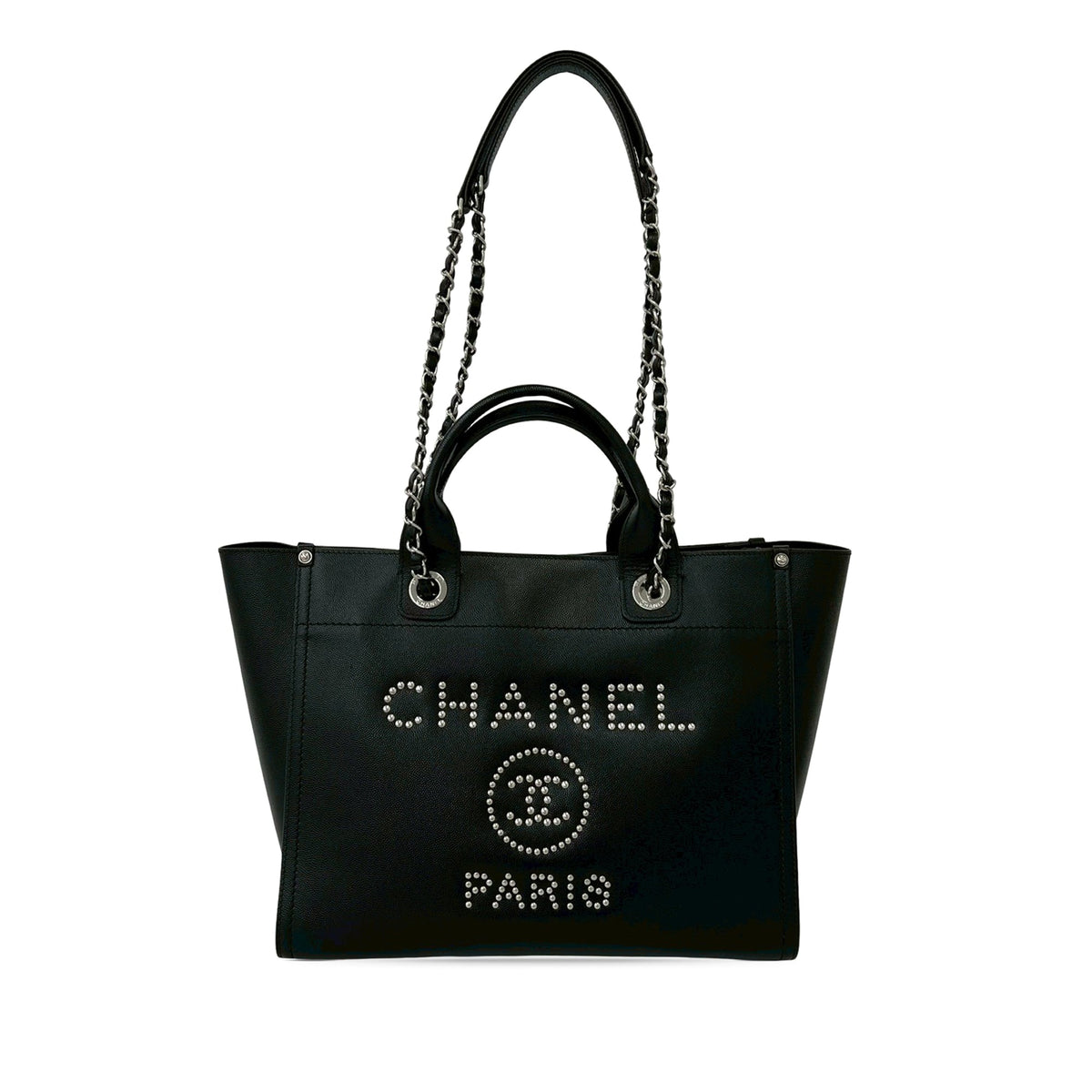 Chanel Medium Caviar Studded Deauville Tote