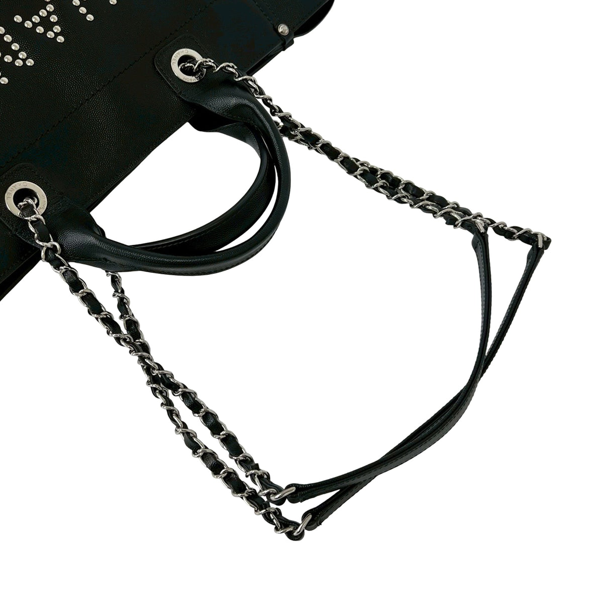 Chanel Medium Caviar Studded Deauville Tote