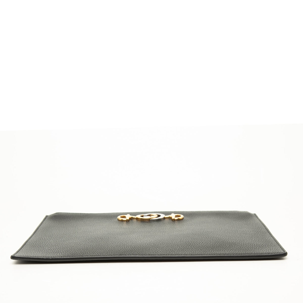 Gucci Grained Calfskin Zumi Zip Pouch — Black