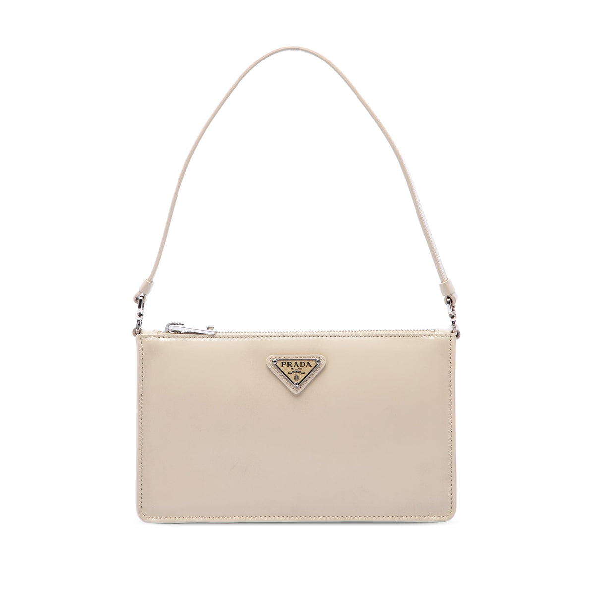 Prada Mini Spazzolato Leather Shoulder Bag