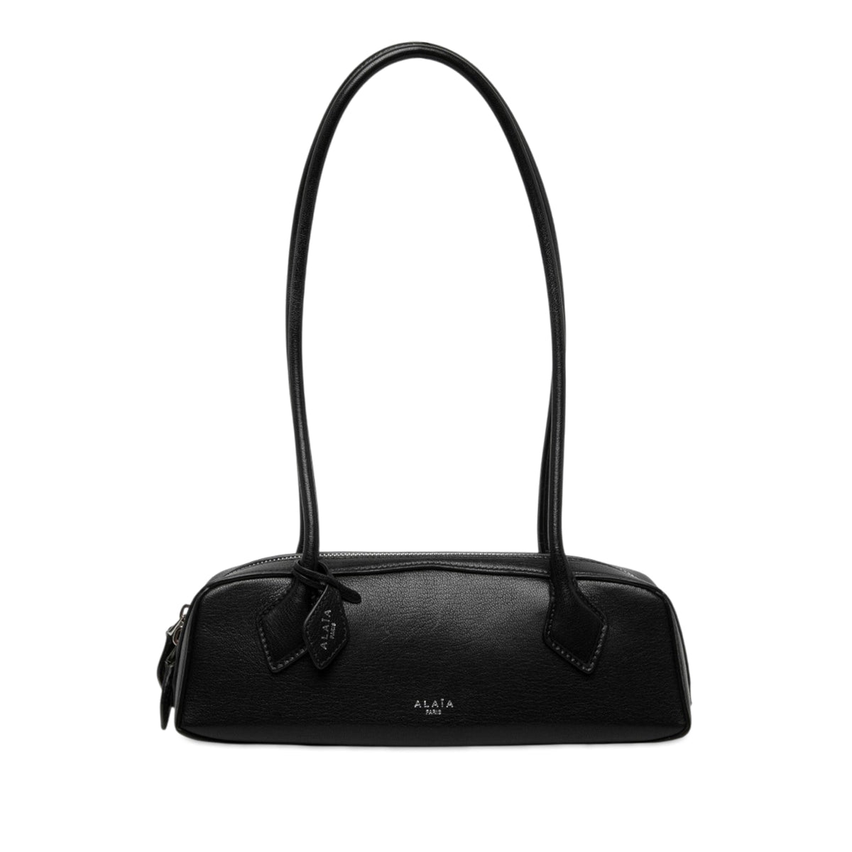 ALAÏA Medium Goatskin Le Teckel Shoulder Bag — Black