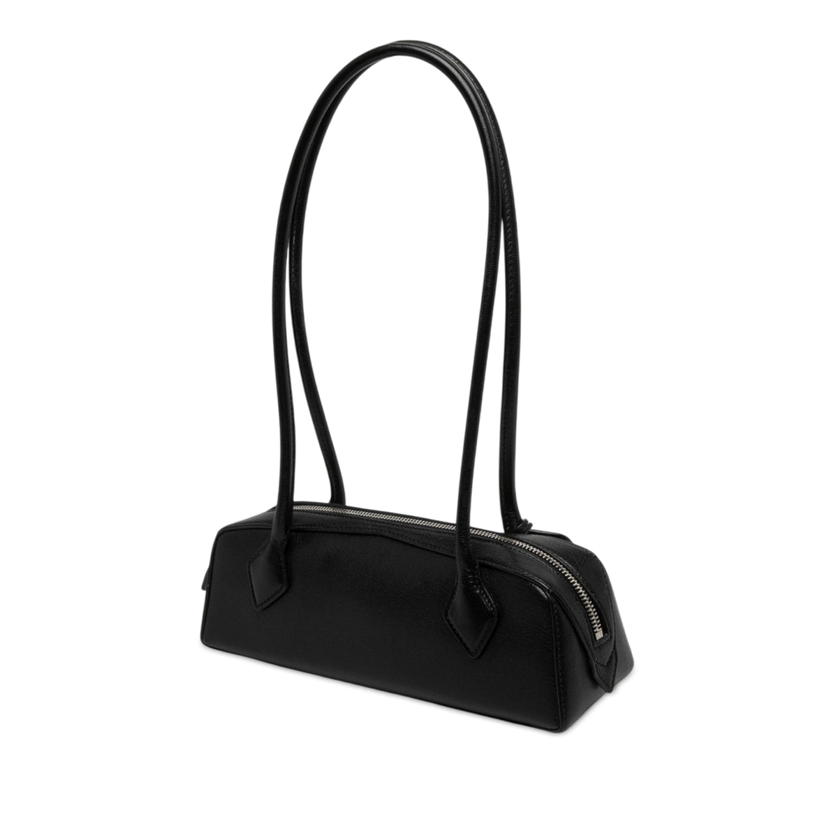 ALAÏA Medium Goatskin Le Teckel Shoulder Bag — Black