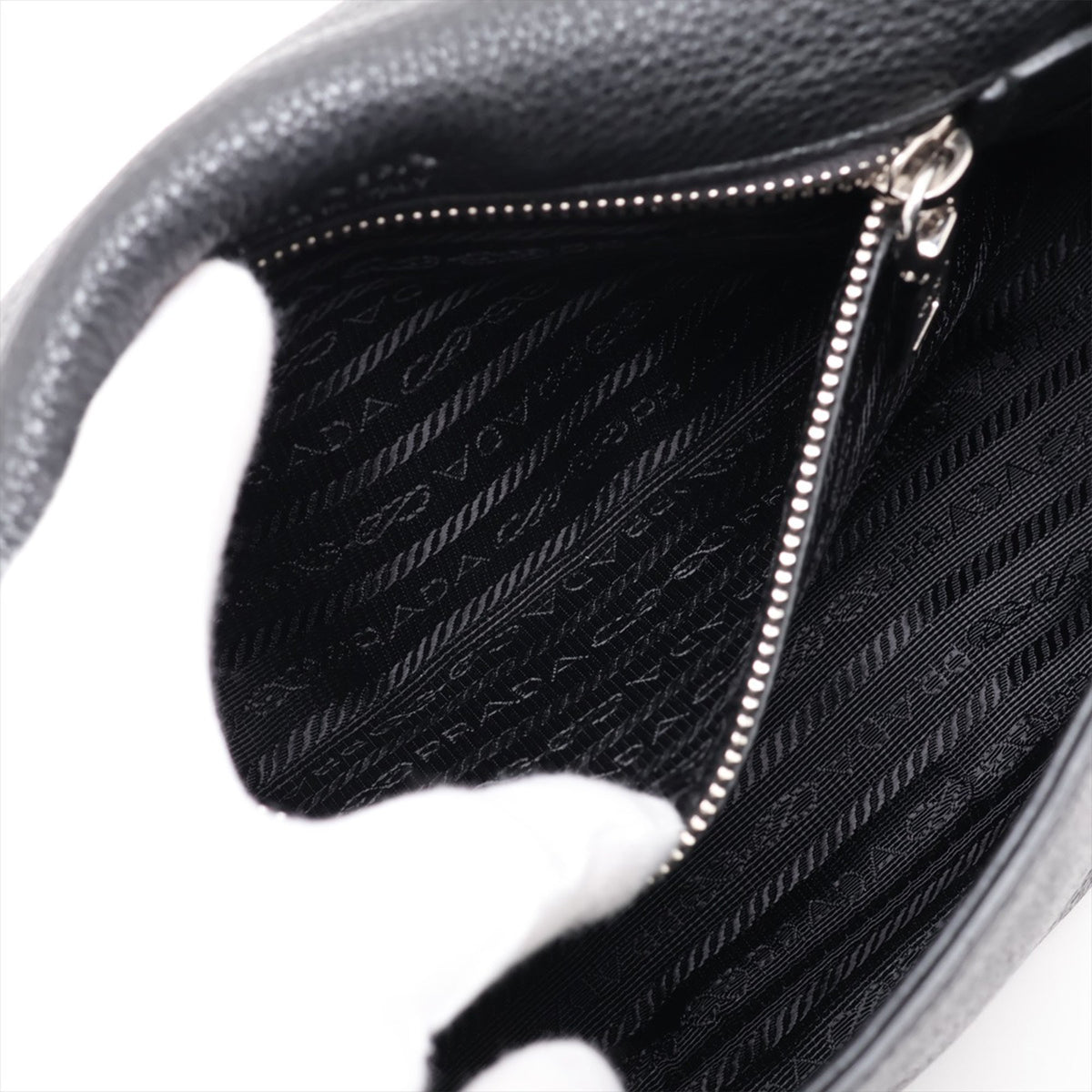 Prada Vitello Daino Soft Flap — Black