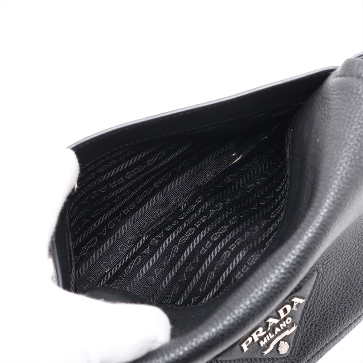 Prada Vitello Daino Soft Flap — Black