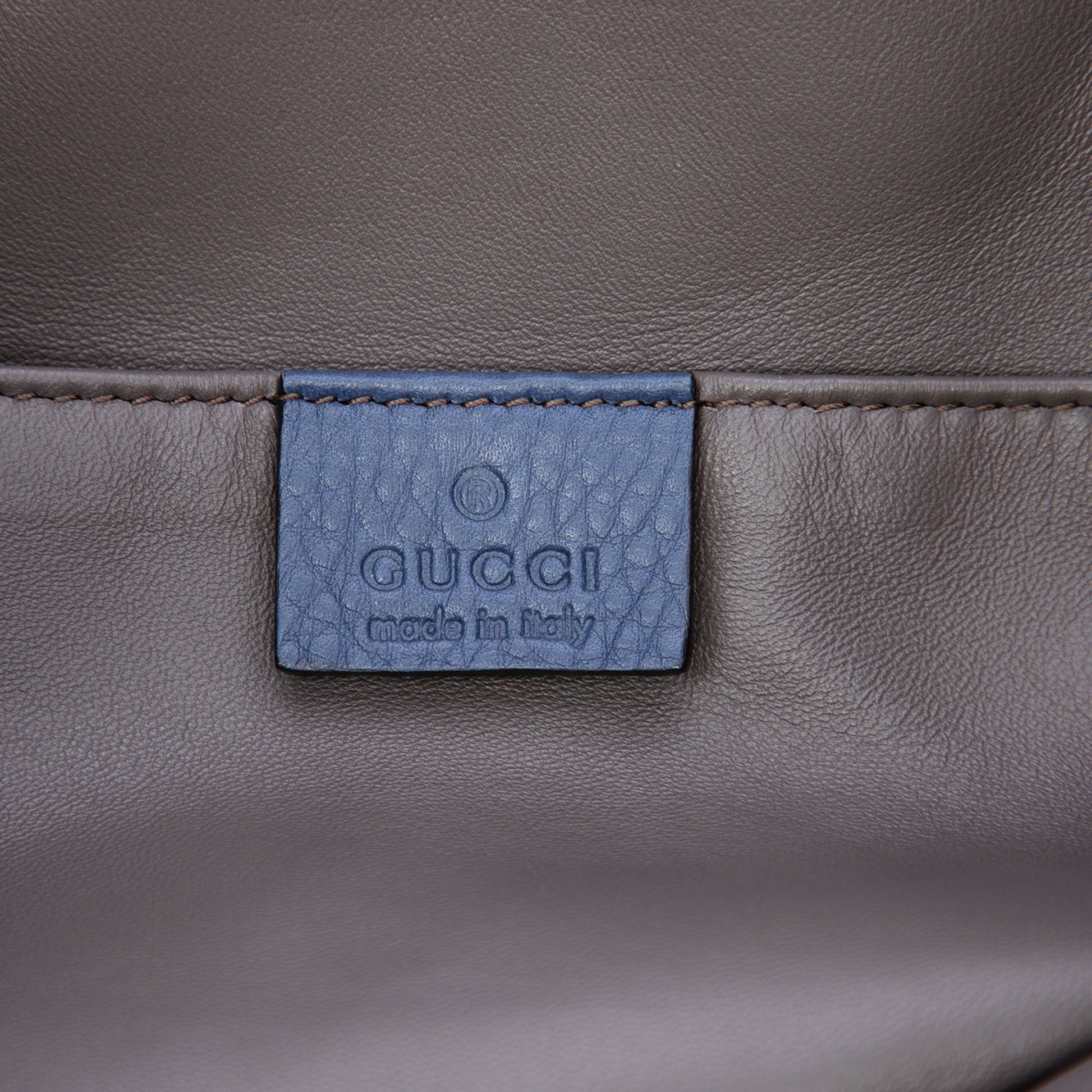 Gucci Pebbled Calfskin Miss Bamboo Tassel Bucket Bag