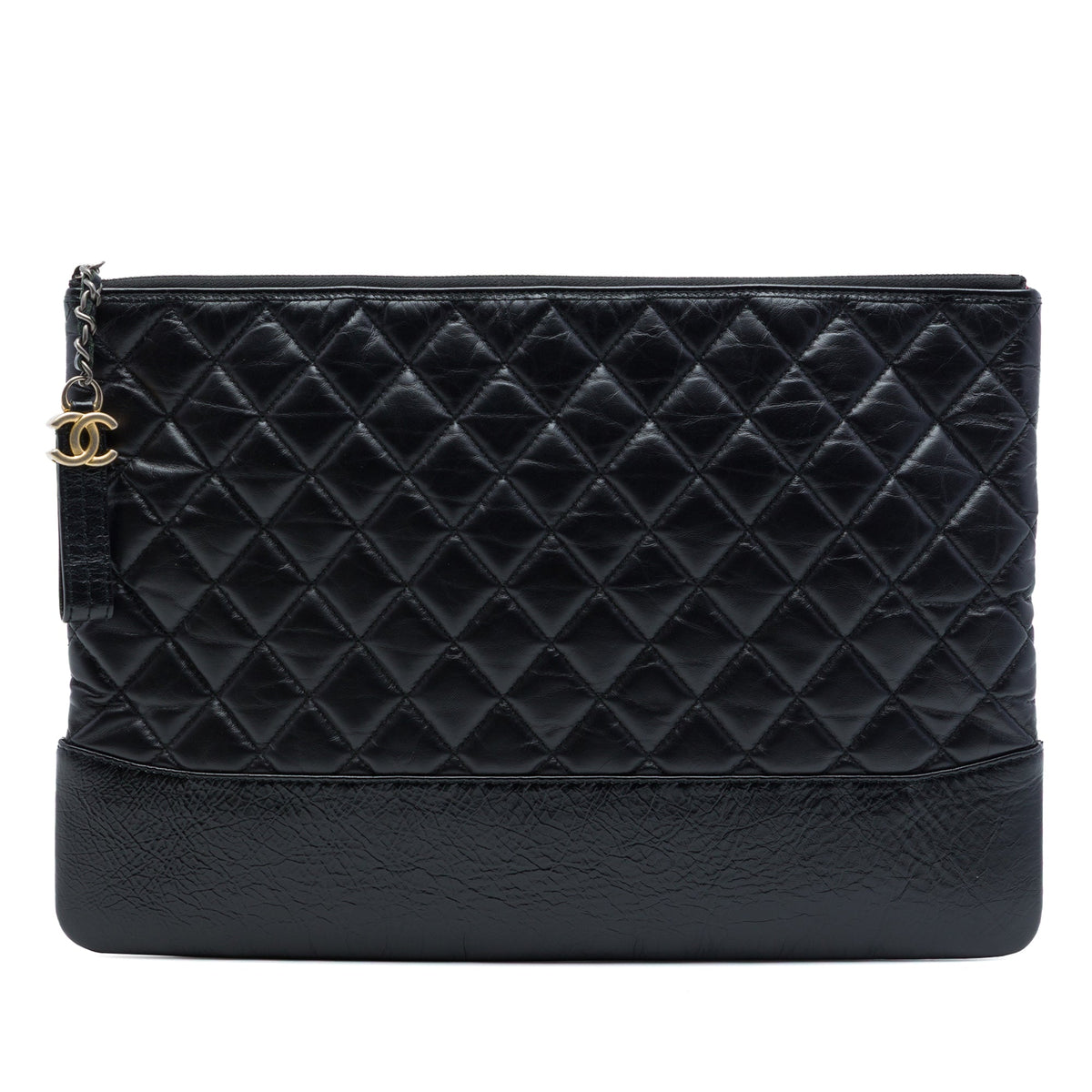 Chanel Large Aged Calfskin Gabrielle O Case Clutch