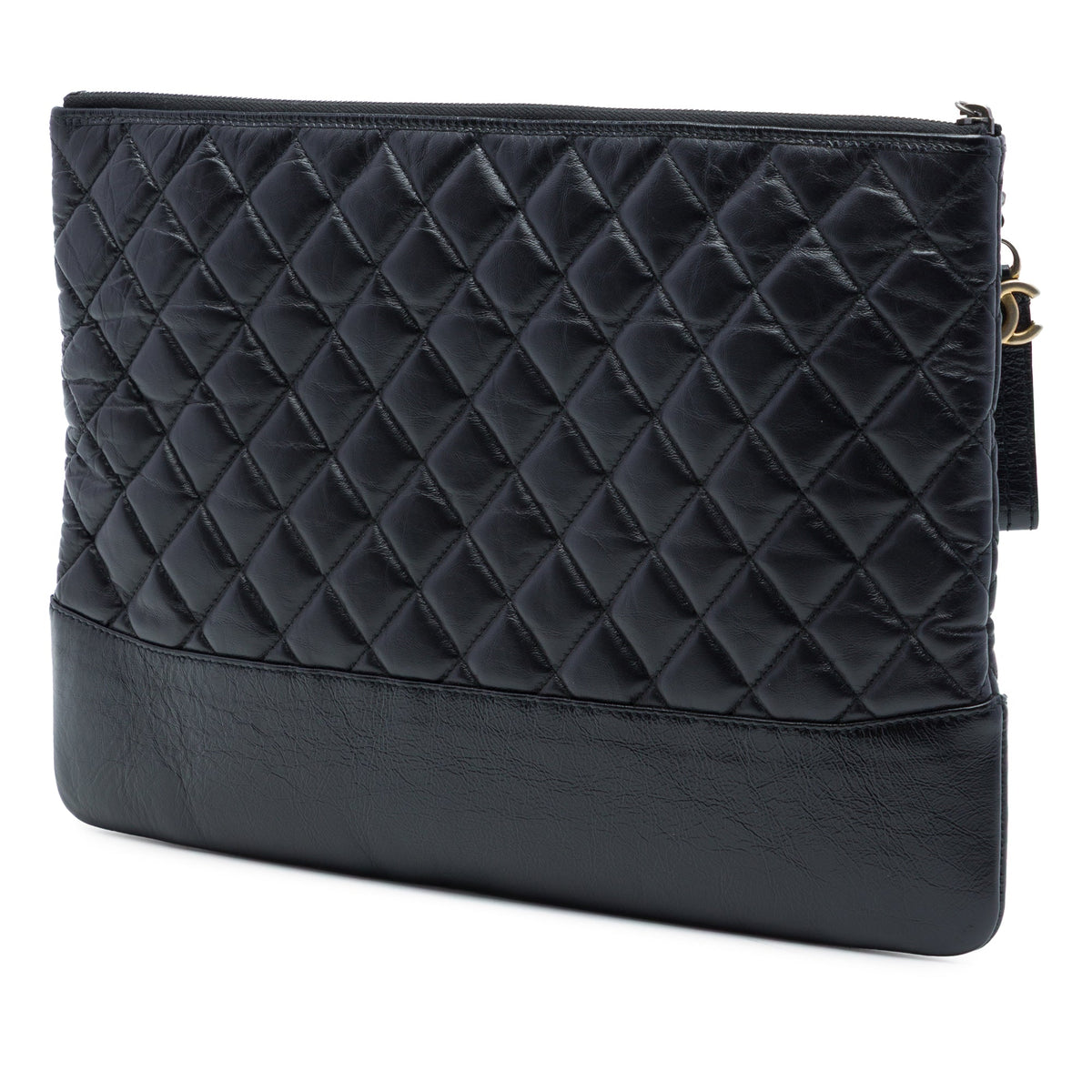 Chanel Large Aged Calfskin Gabrielle O Case Clutch