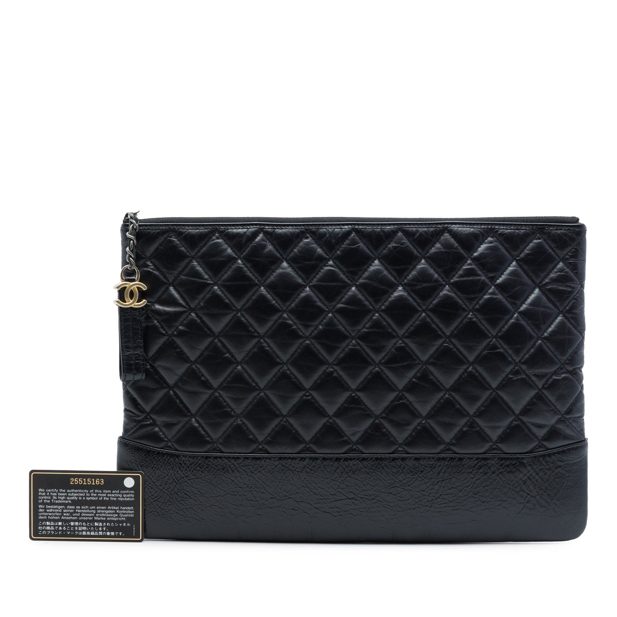 Chanel Large Aged Calfskin Gabrielle O Case Clutch