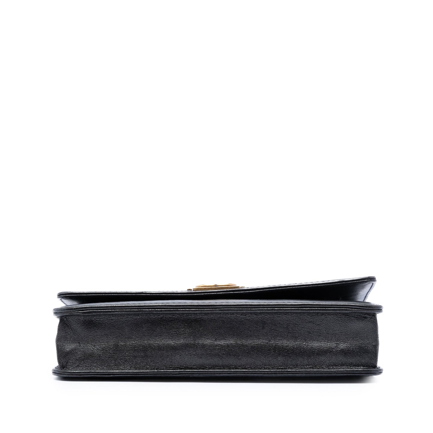 Chanel Quilted Lambskin Double Stitch Boy Wallet On Chain