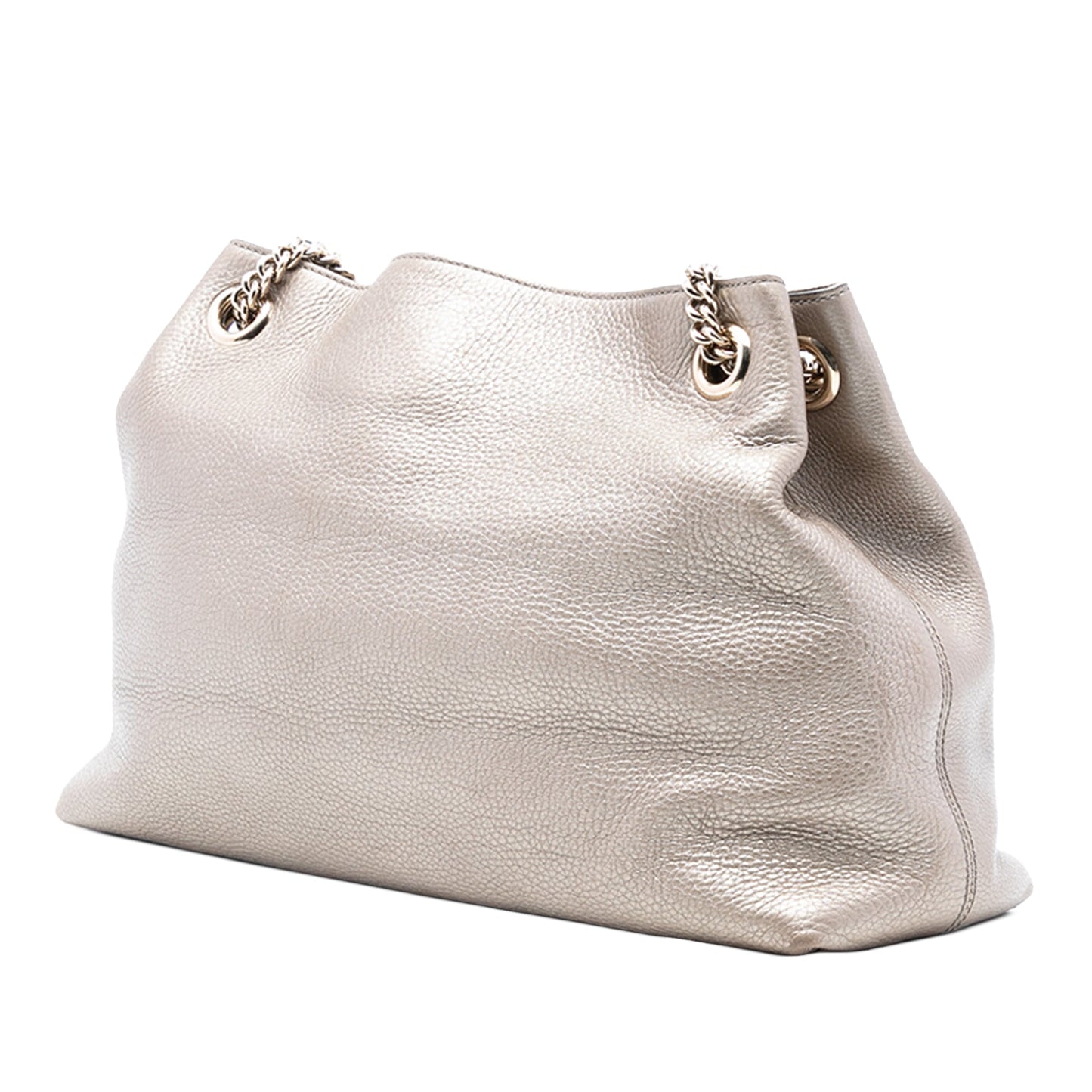 Gucci Medium Metallic Calfskin Soho Chain Tote