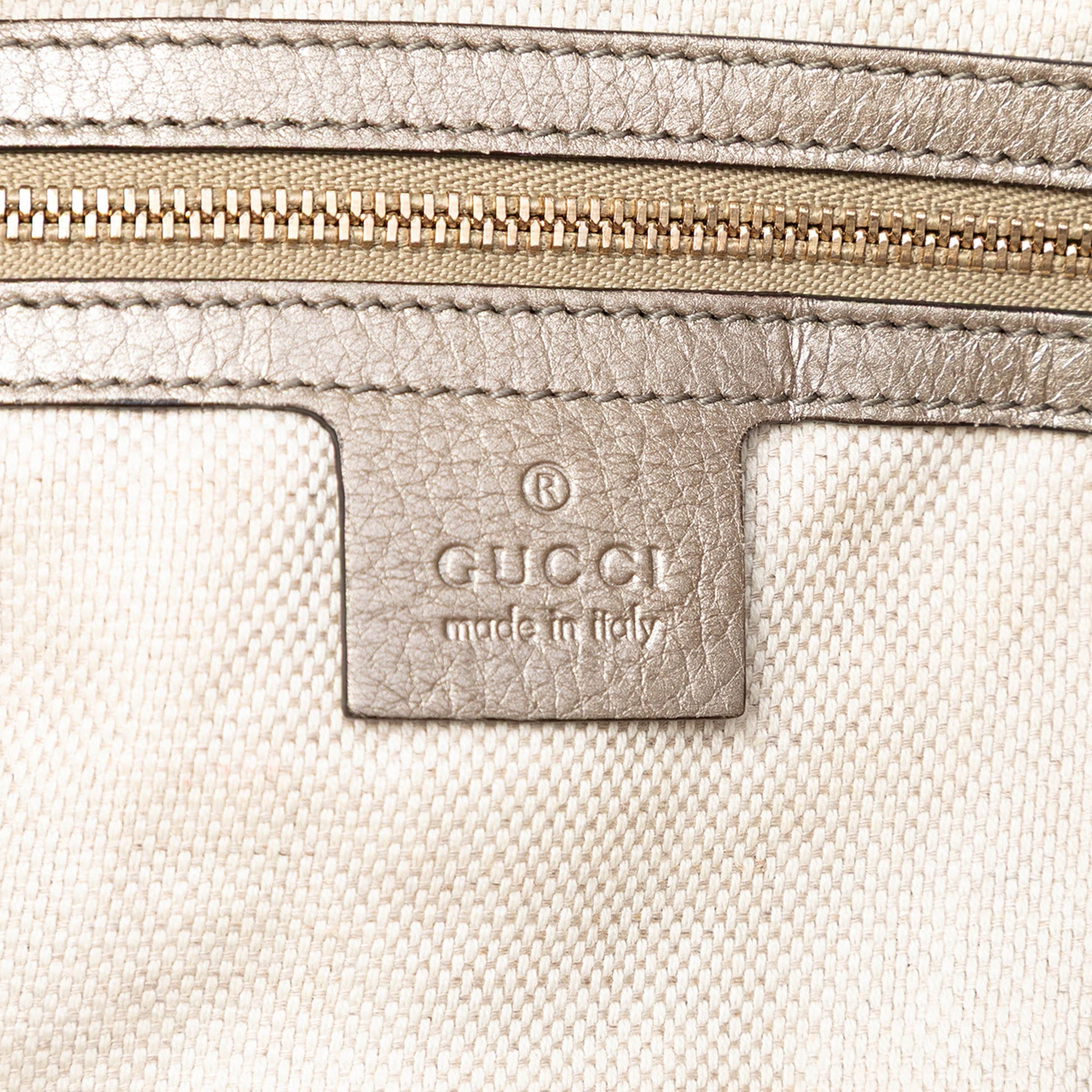 Medium Metallic Leather Soho Chain Tote