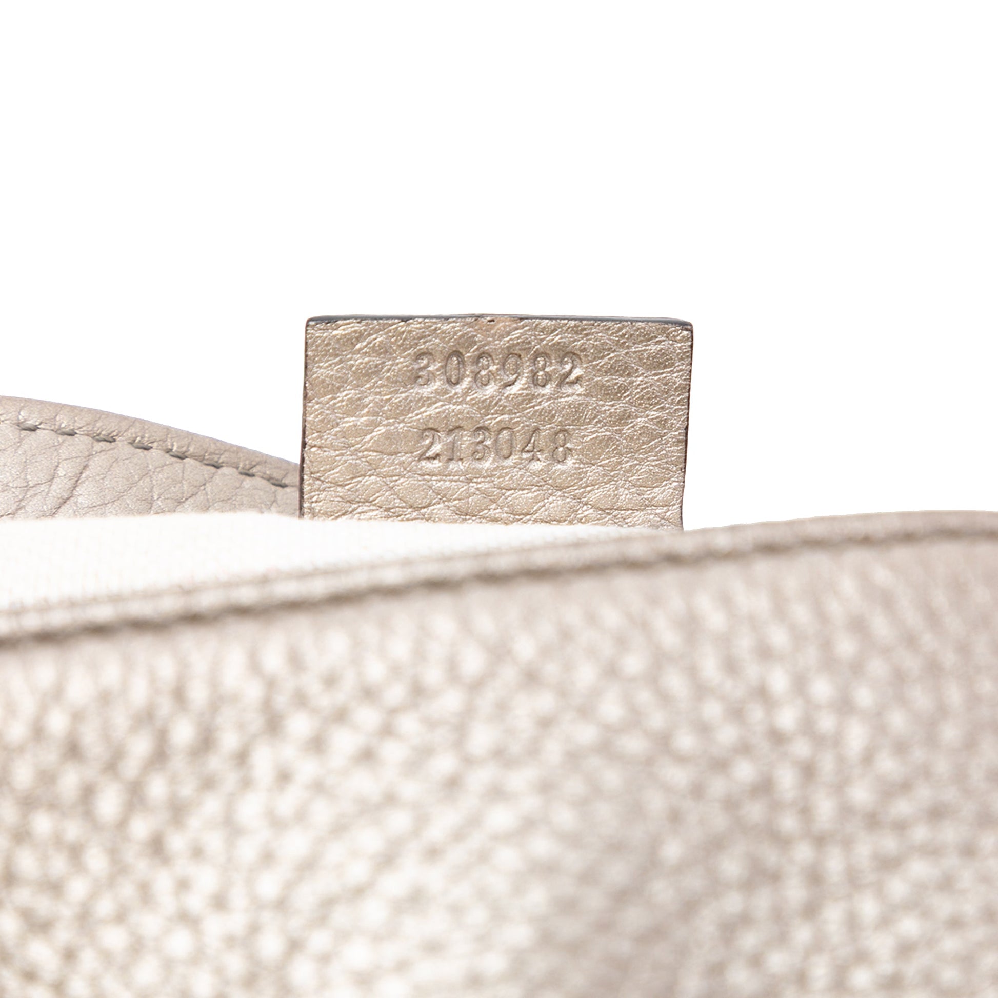 Gucci Medium Metallic Calfskin Soho Chain Tote