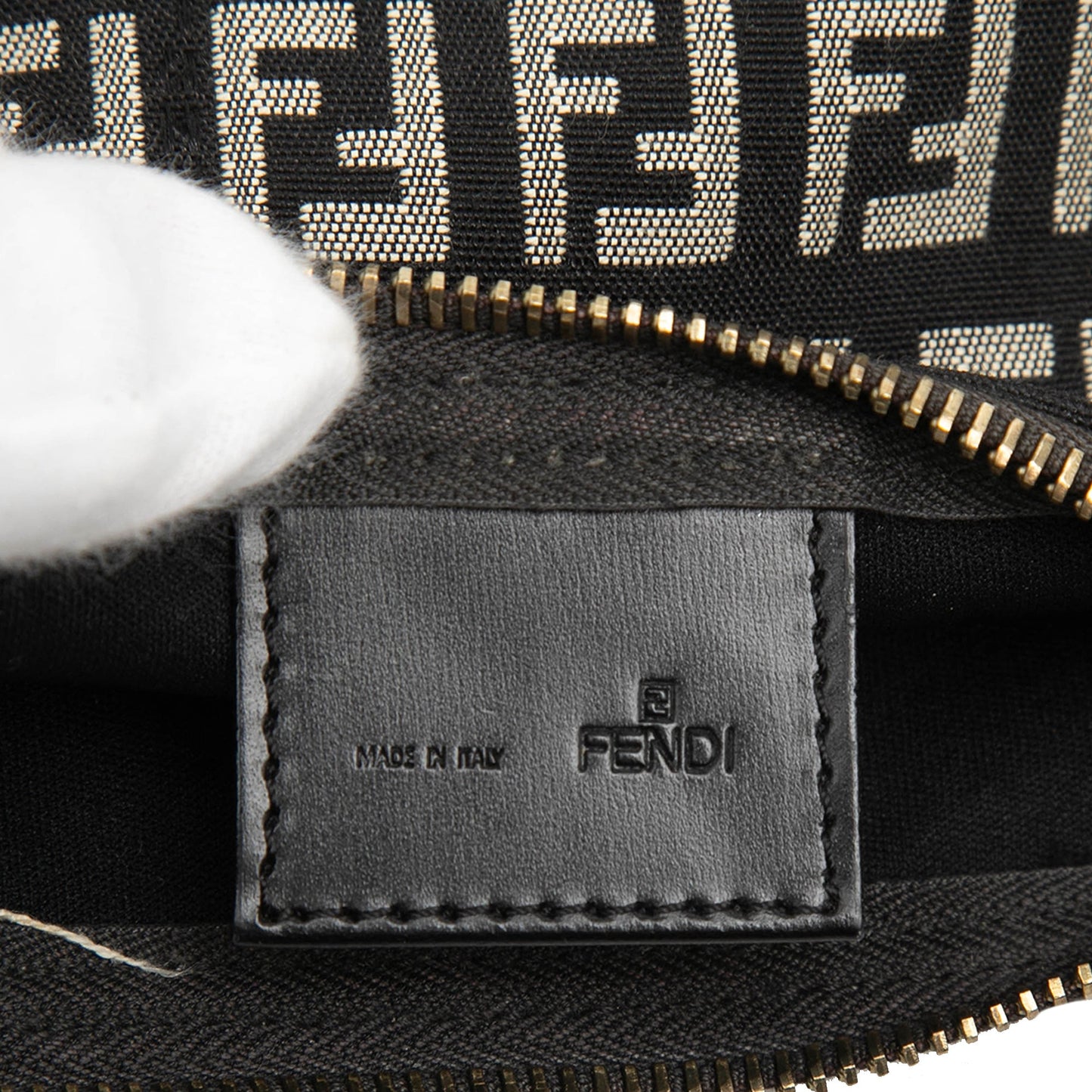 Fendi Zucchino Canvas Handbag
