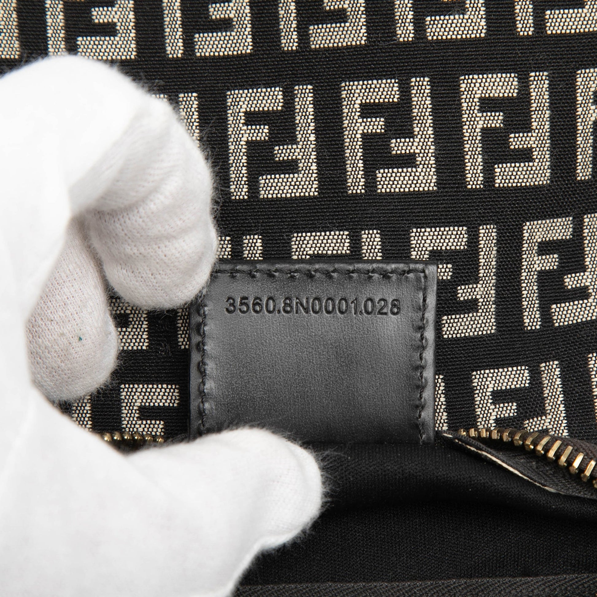 Fendi Zucchino Canvas Handbag