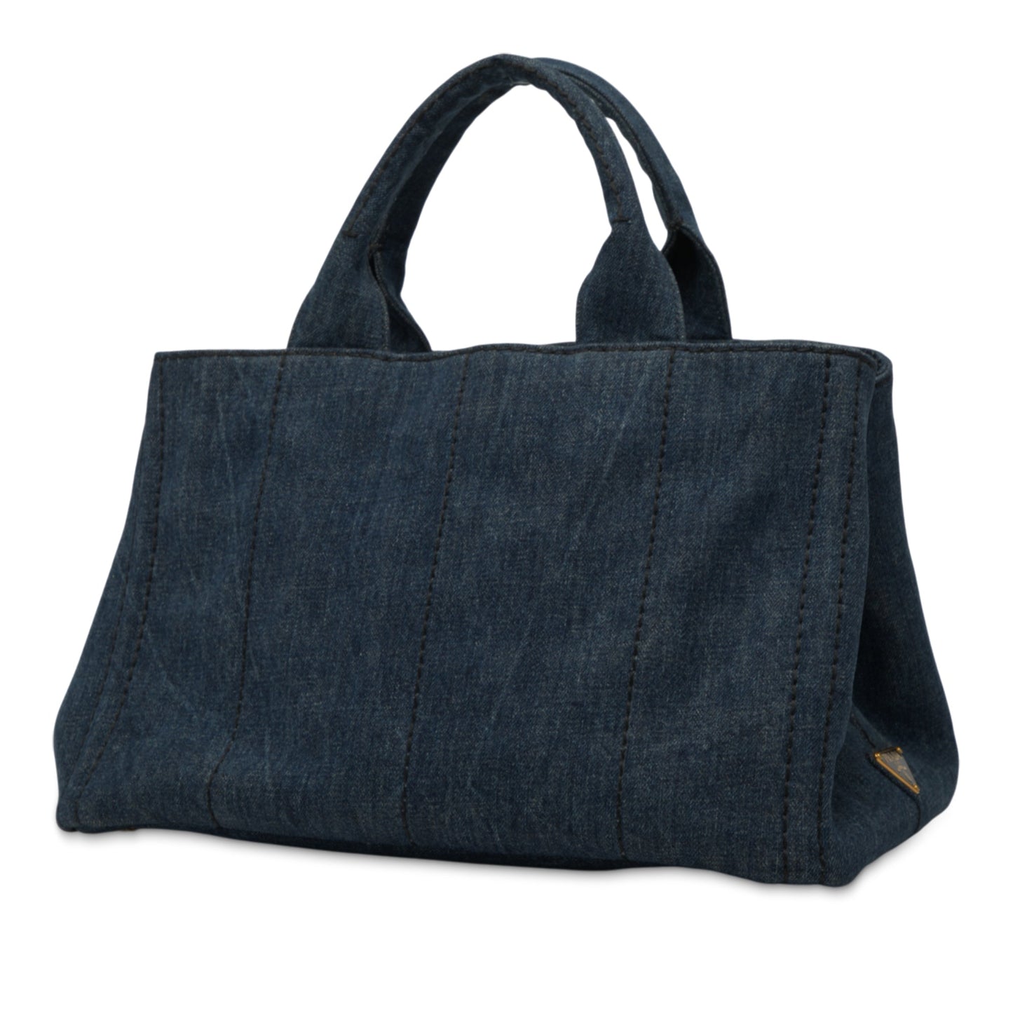 Prada Denim Canapa Logo Satchel