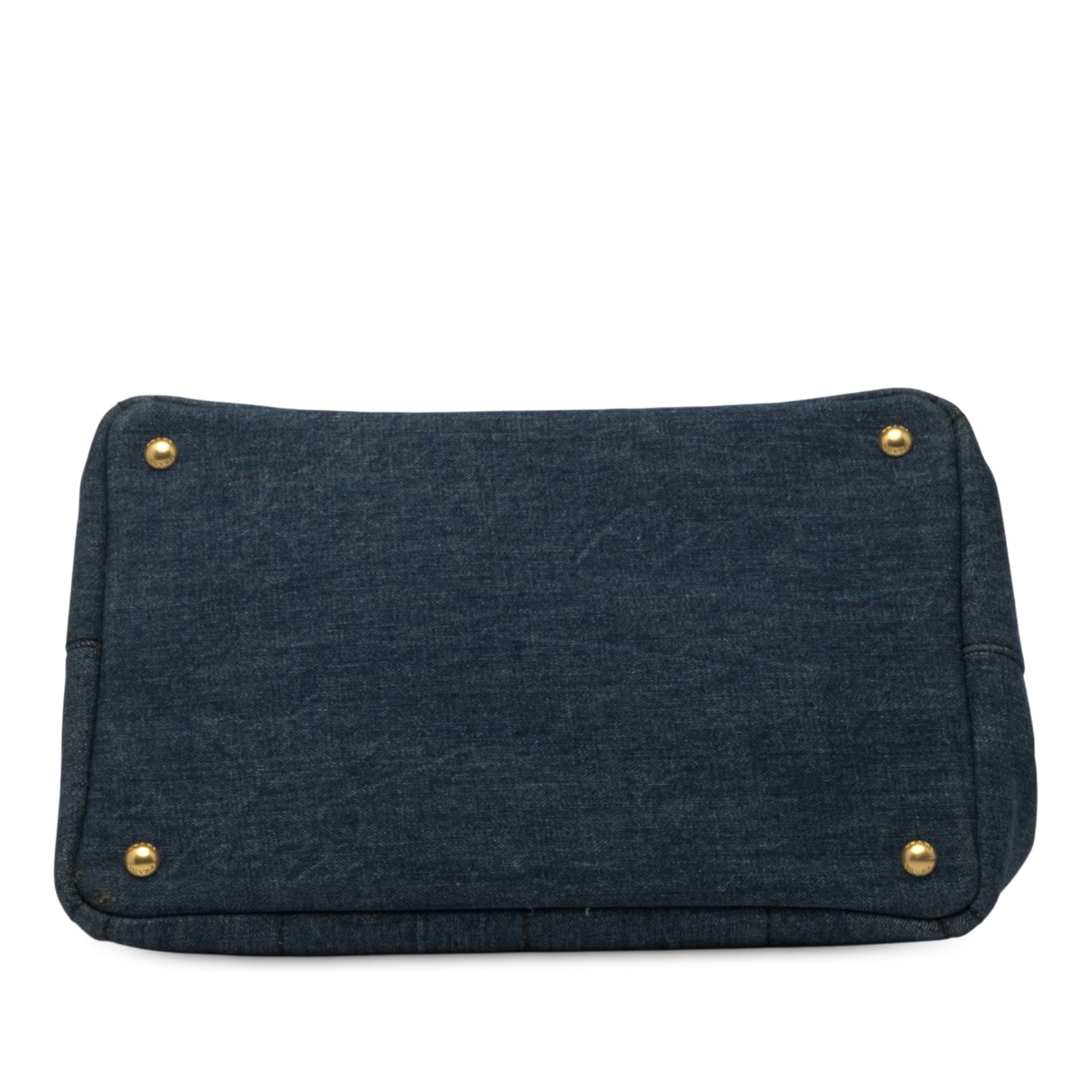 Prada Denim Canapa Logo Satchel