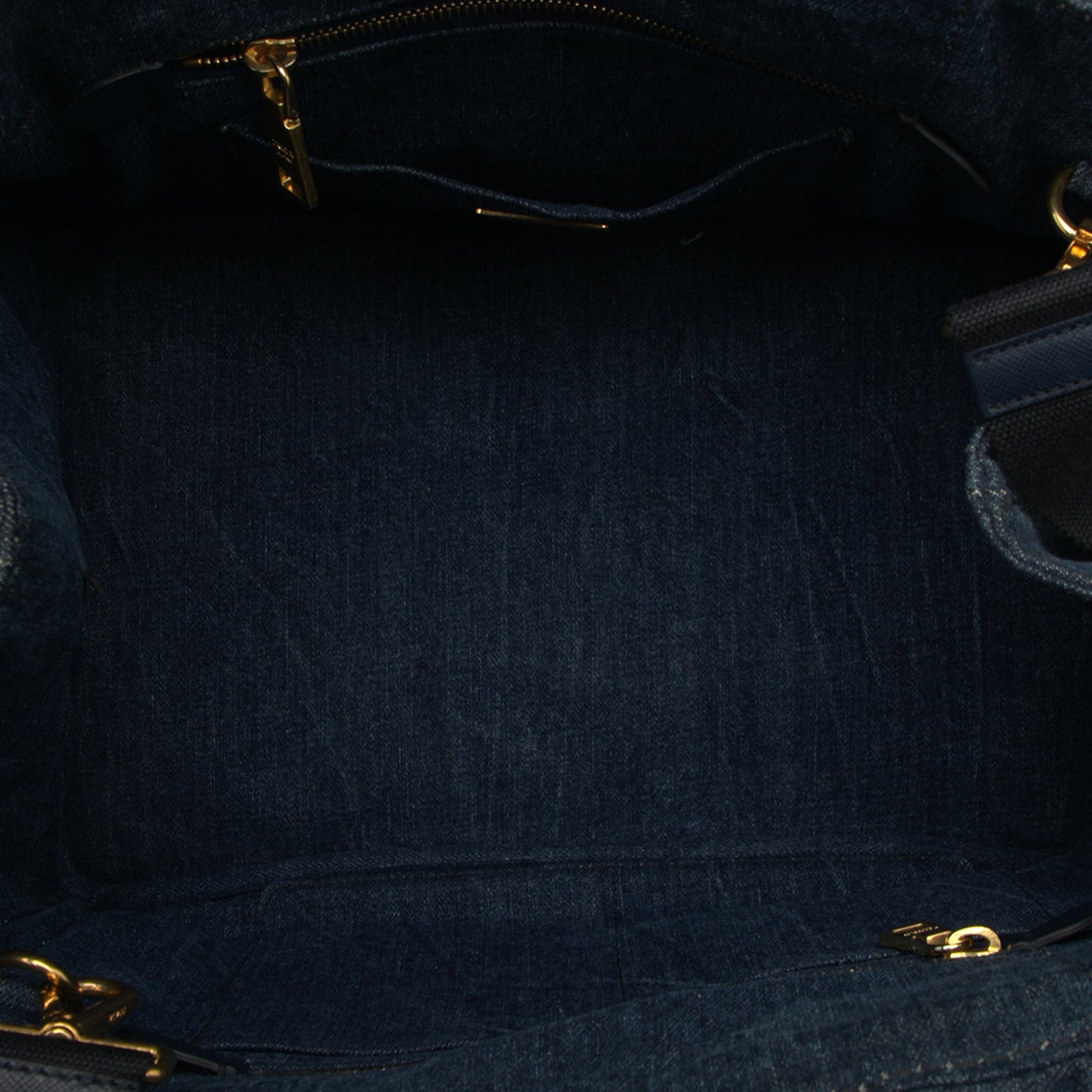 Prada Denim Canapa Logo Satchel