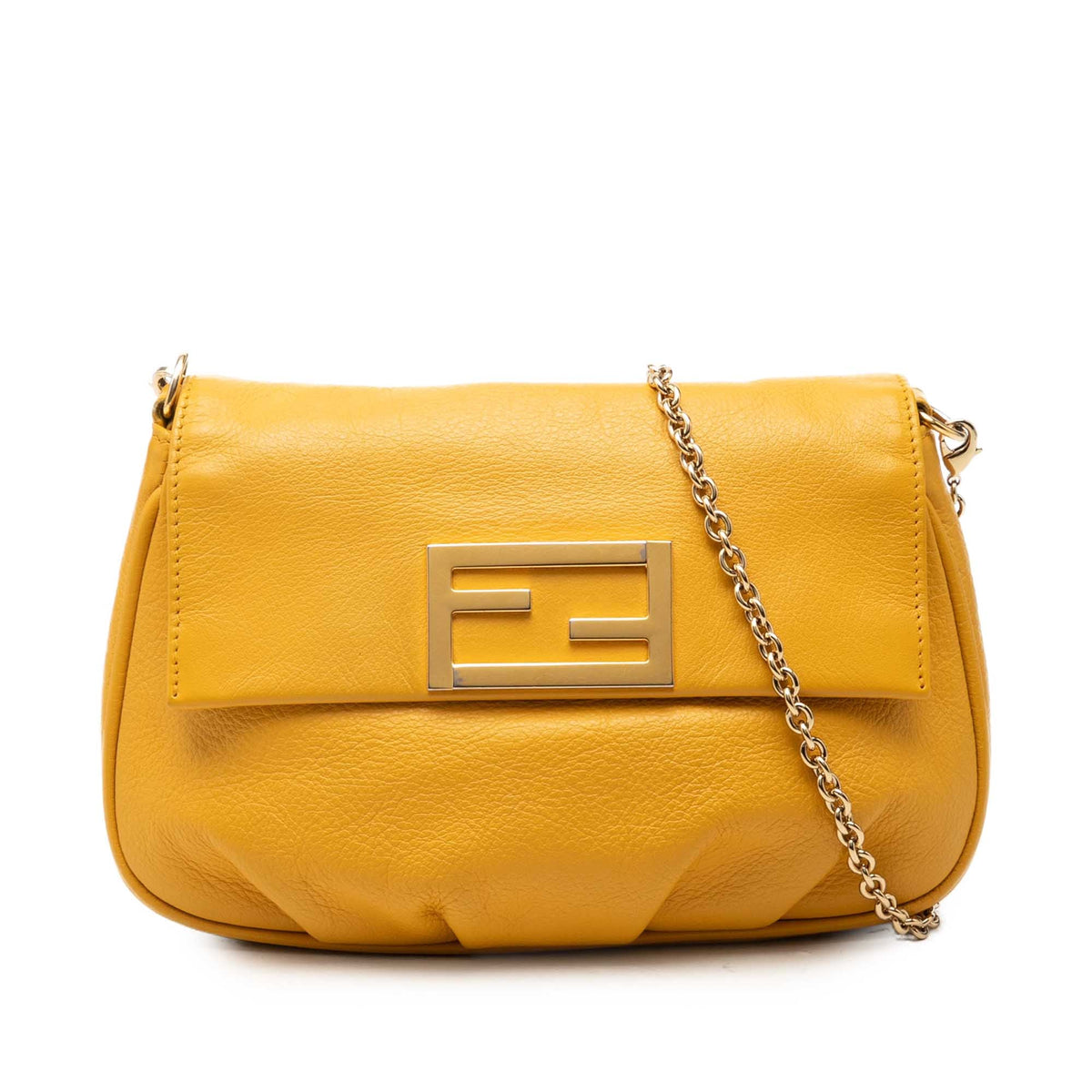 Fendi Leather Fendista Pochette Crossbody