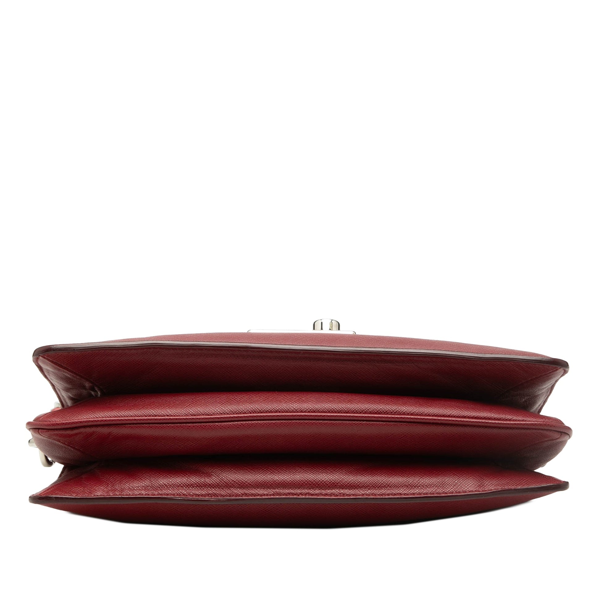 Prada Bicolor Saffiano Sound Lock Shoulder Bag