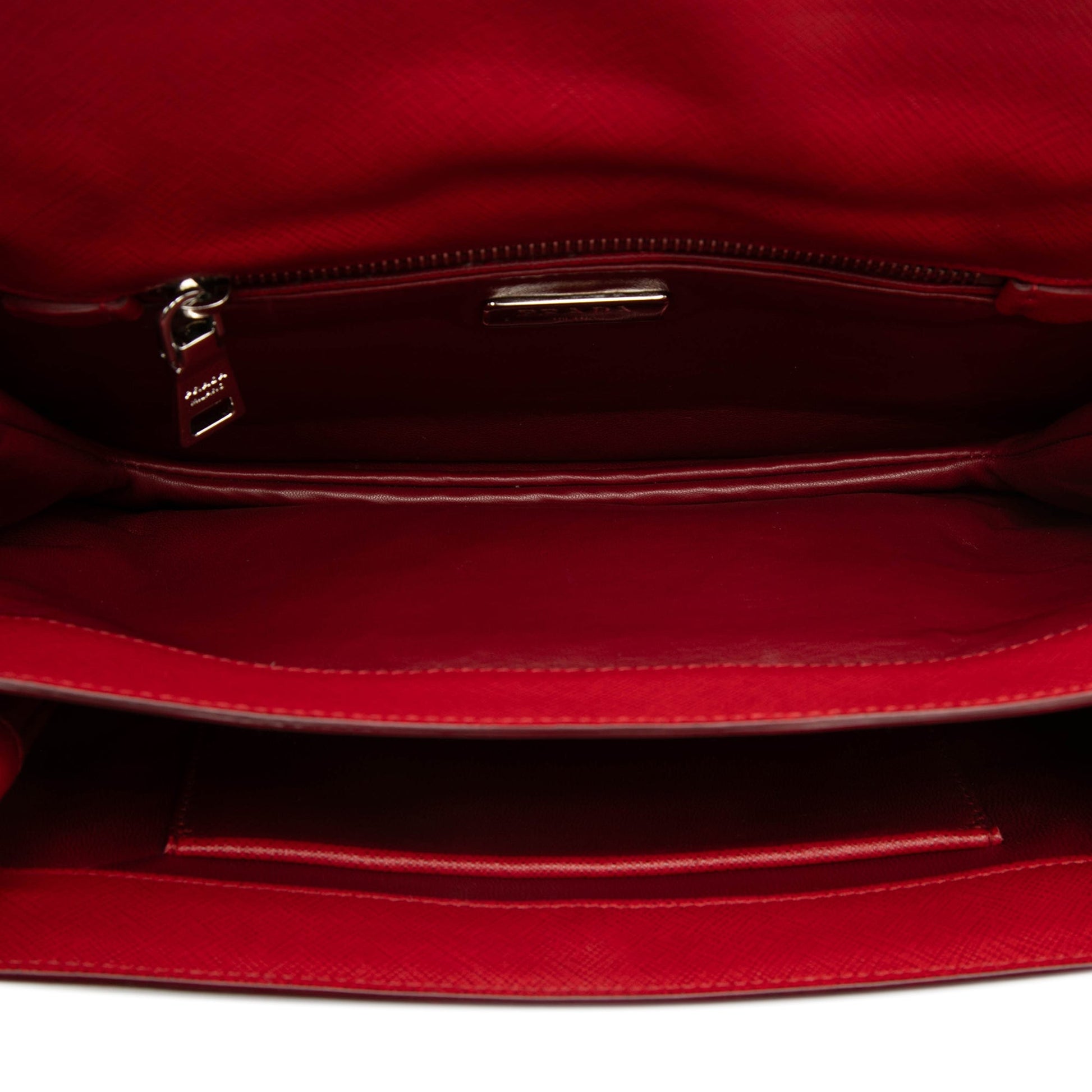 Bicolor Saffiano Sound Lock Shoulder Bag