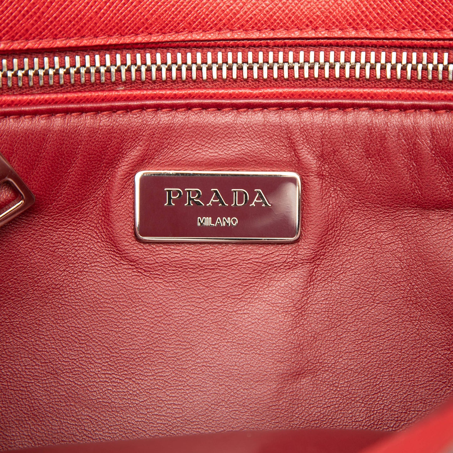 Prada Bicolor Saffiano Sound Lock Shoulder Bag