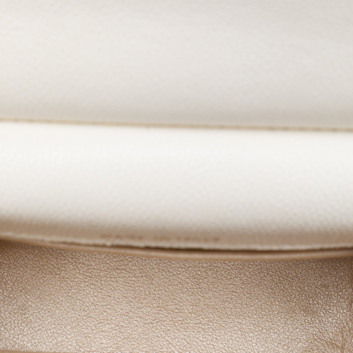 Chanel CC Quilted Caviar Frame Flap Clutch with Chain — White